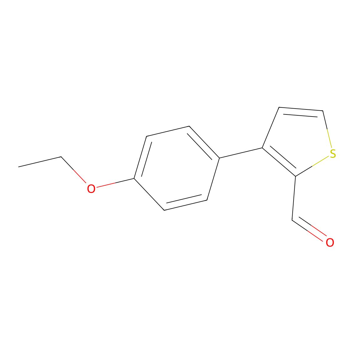3-(4-Ethoxyphenyl)thiophene-2-carbaldehyde molecular structure, CAS 2107341-97-7