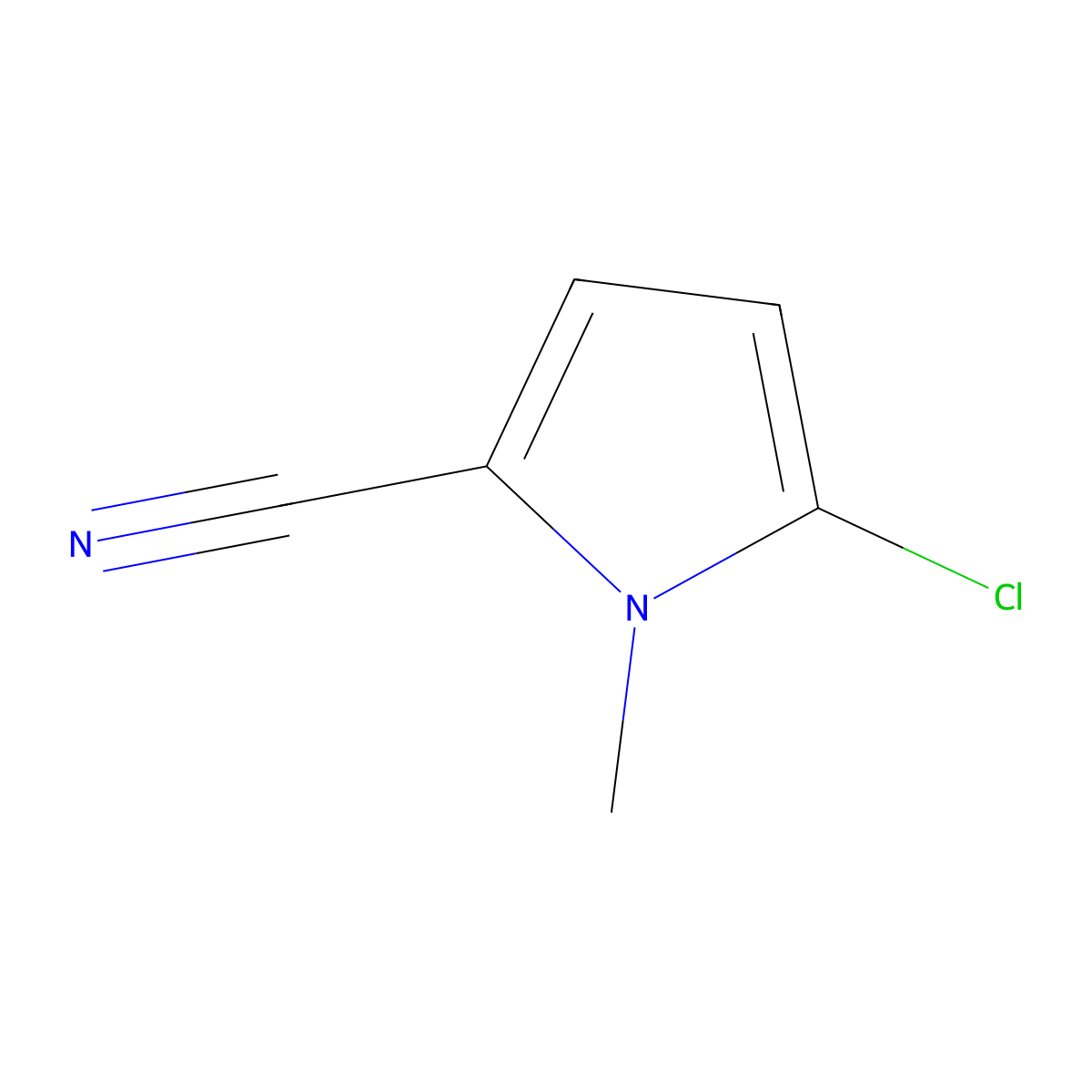 5-chloro-1-methyl-1H-pyrrole-2-carbonitrile molecular structure, CAS 2107352-73-6