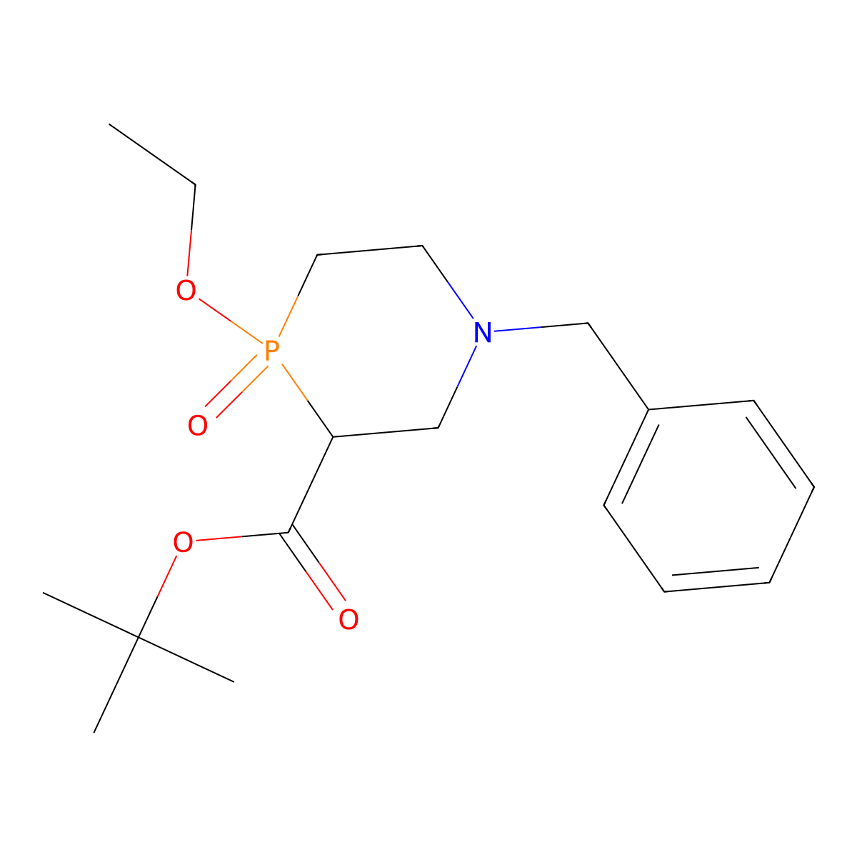 Tert-butyl 1-benzyl-4-ethoxy-4-oxo-1,4lambda5-azaphosphinane-3-carboxylate molecular structure, CAS 2107354-75-4