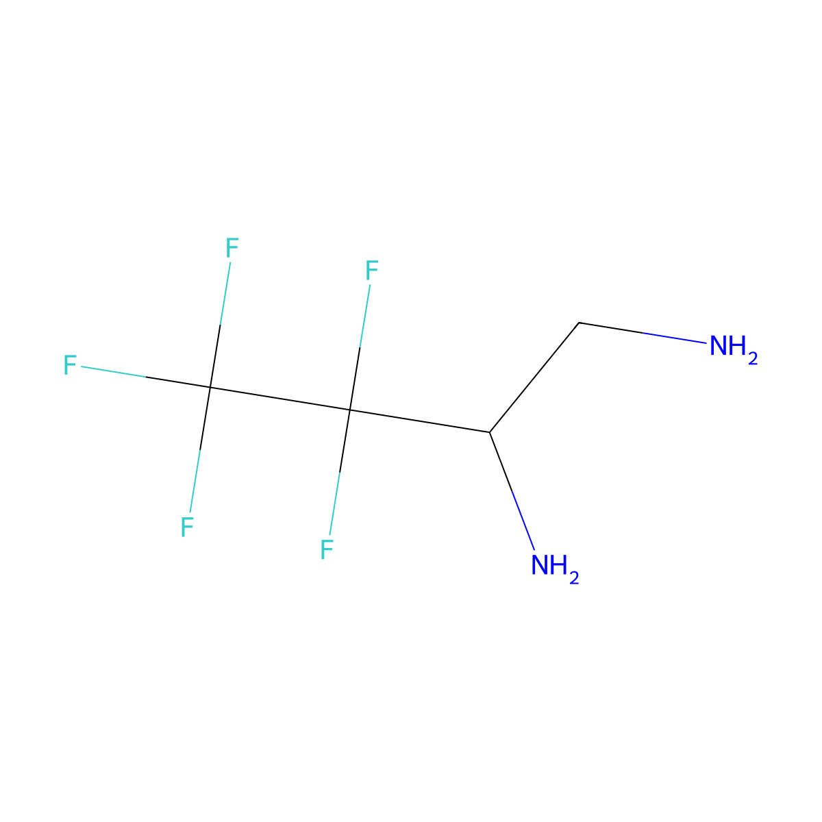 3,3,4,4,4-Pentafluorobutane-1,2-diamine molecular structure, CAS 2107382-15-8
