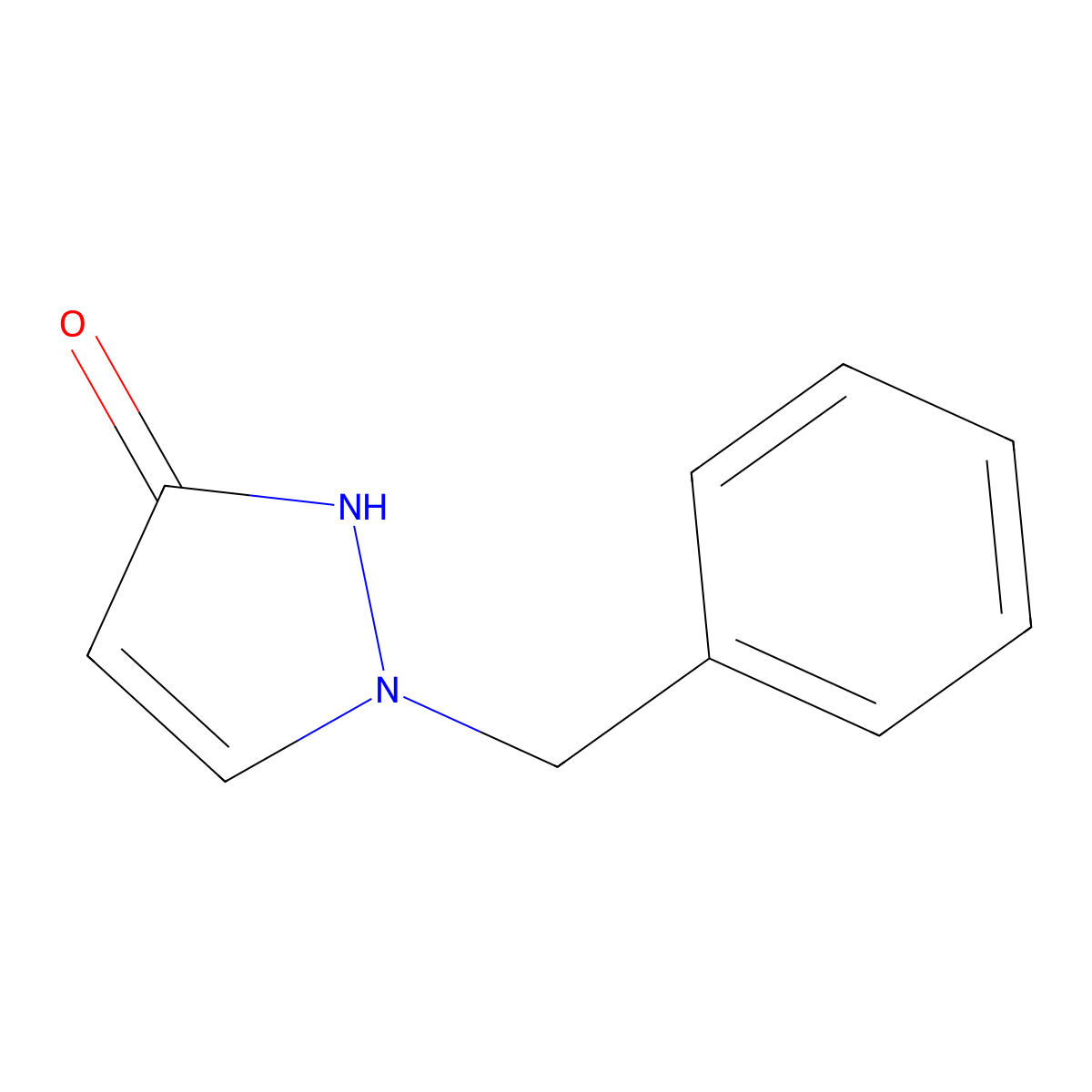 1-Benzyl-1H-pyrazol-3(2H)-one molecular structure, CAS 21074-40-8