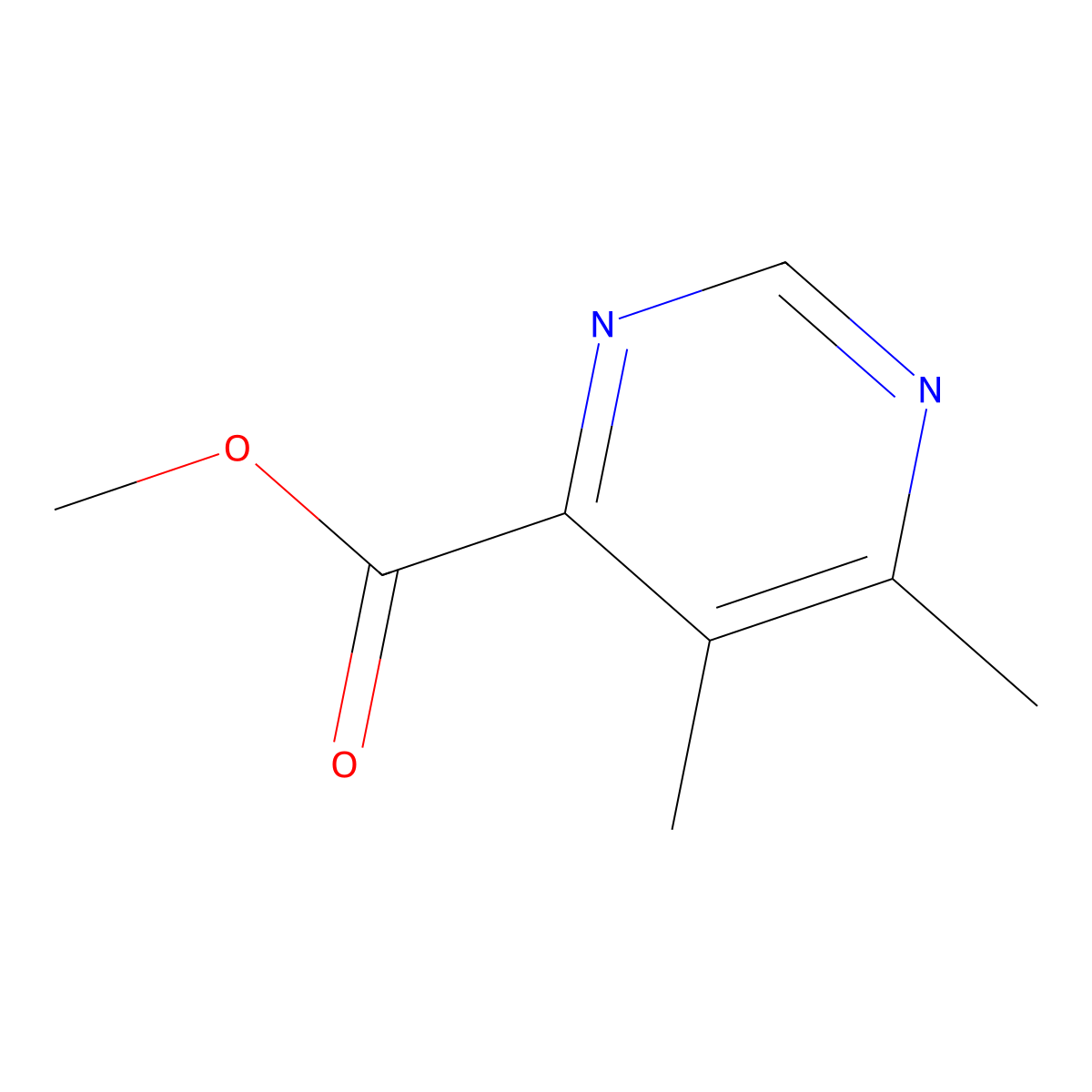 Methyl 5,6-dimethylpyrimidine-4-carboxylate molecular structure, CAS 2107494-76-6