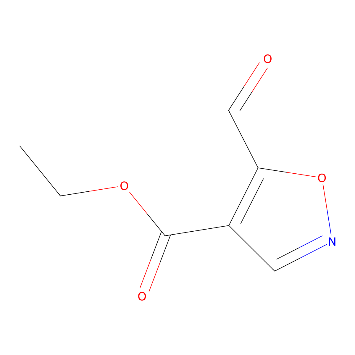 Ethyl 5-formyl-1,2-oxazole-4-carboxylate molecular structure, CAS 2107495-54-3