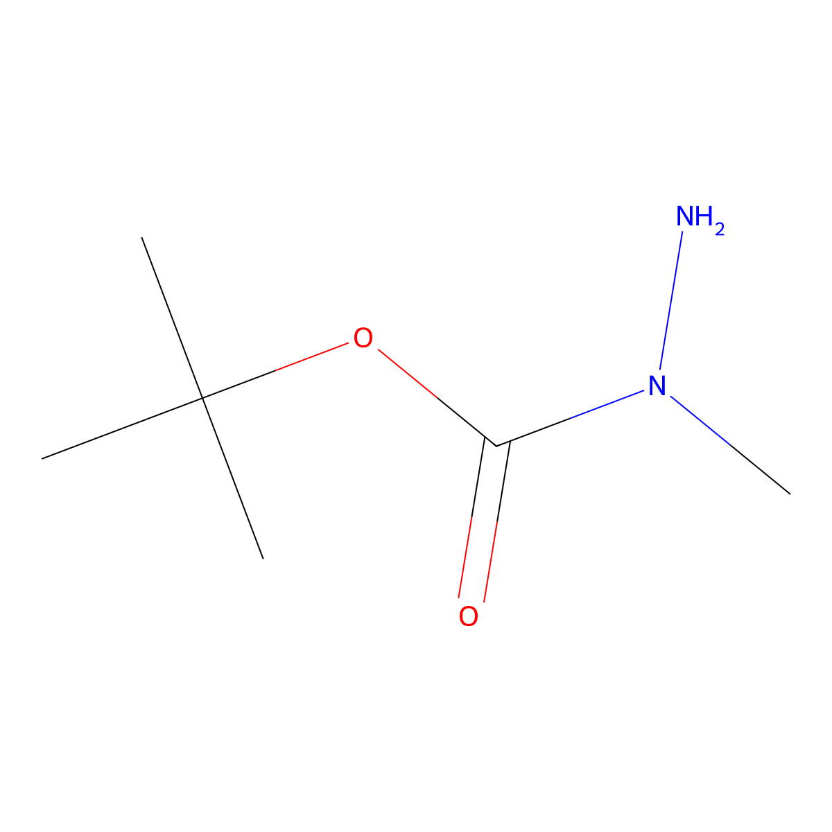 1-Boc-1-methylhydrazine molecular structure, CAS 21075-83-2