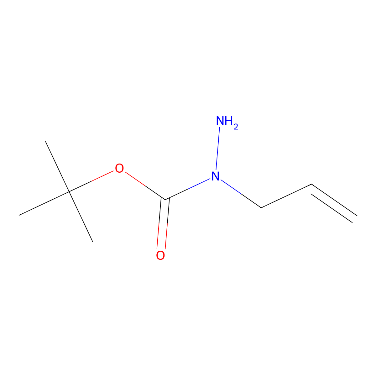 N-(prop-2-en-1-yl)(tert-butoxy)carbohydrazide molecular structure, CAS 21075-86-5