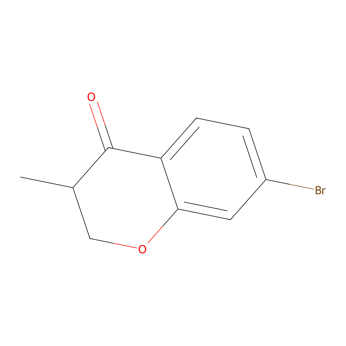 7-Bromo-3-methyl-2,3-dihydro-4H1-benzopyran-4-oneE molecular structure, CAS 2107501-40-4