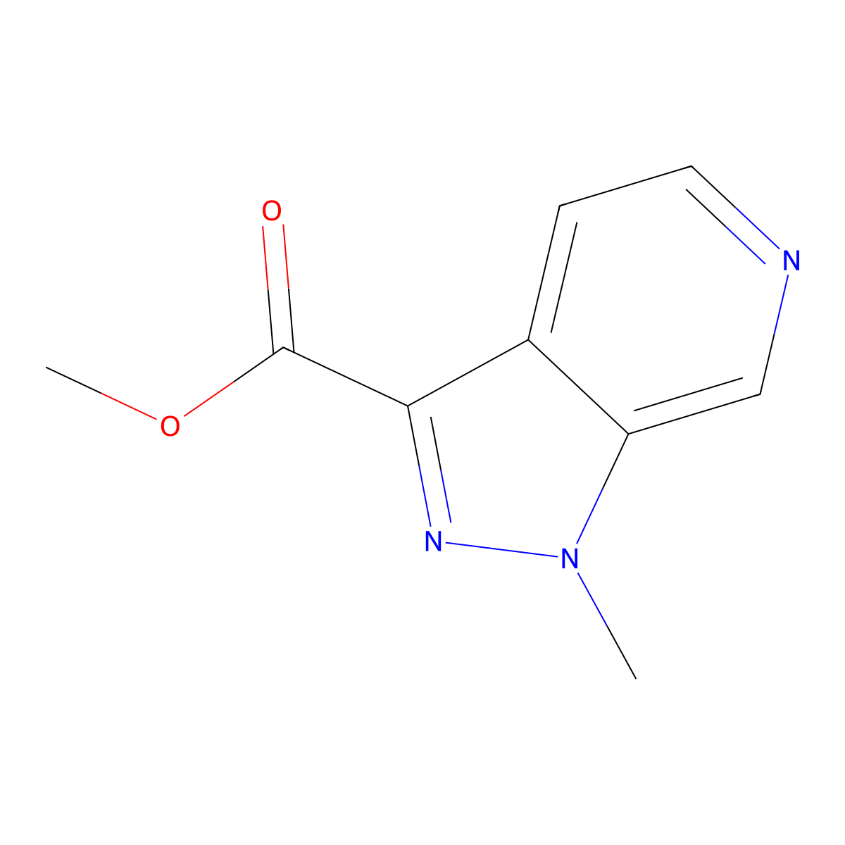 methyl 1-methyl-1H-pyrazolo[3,4-c]pyridine-3-carboxylate molecular structure, CAS 2107524-21-8