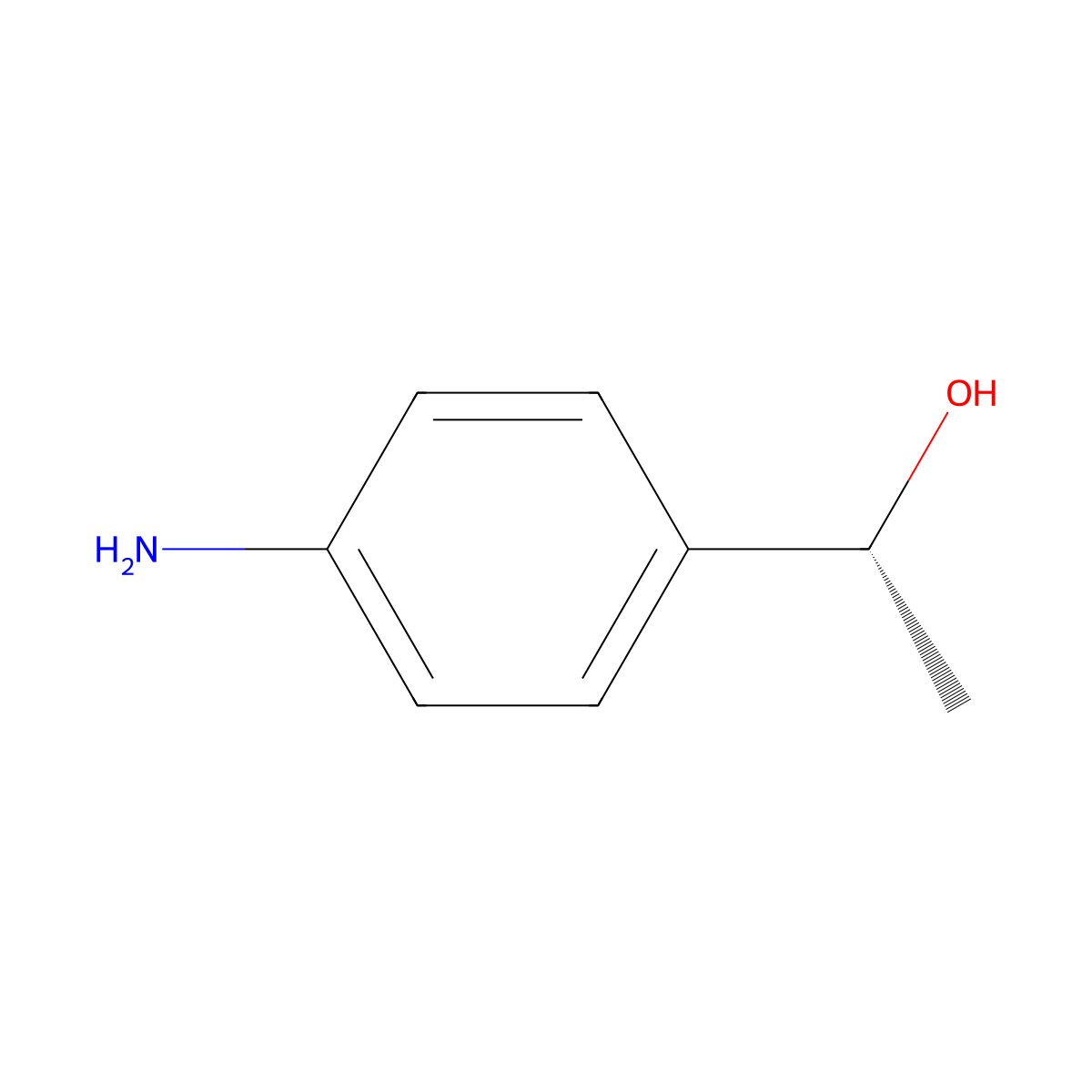 (1R)-1-(4-aminophenyl)ethan-1-ol molecular structure, CAS 210754-25-9