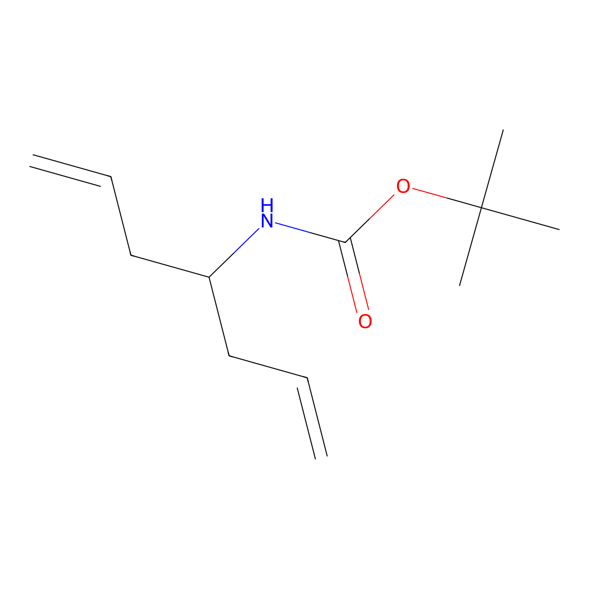 4-(Tert-butoxycarbonylamino)-1,6-heptadiene molecular structure, CAS 210755-93-4