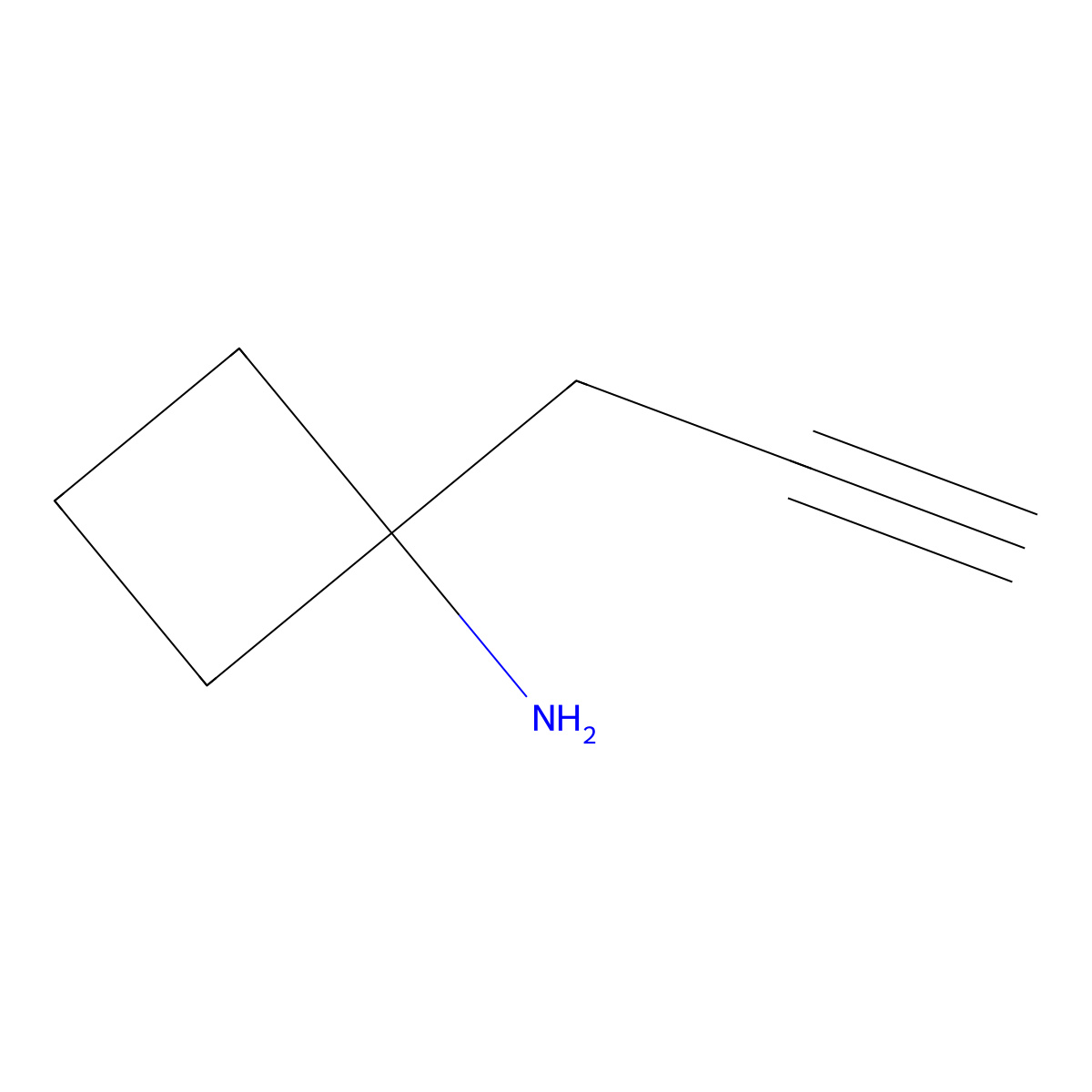 1-(Prop-2-yn-1-yl)cyclobutan-1-amine molecular structure, CAS 2107550-79-6
