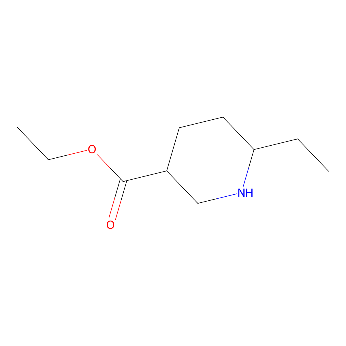 Ethyl 6-ethylpiperidine-3-carboxylate molecular structure, CAS 2107569-69-5