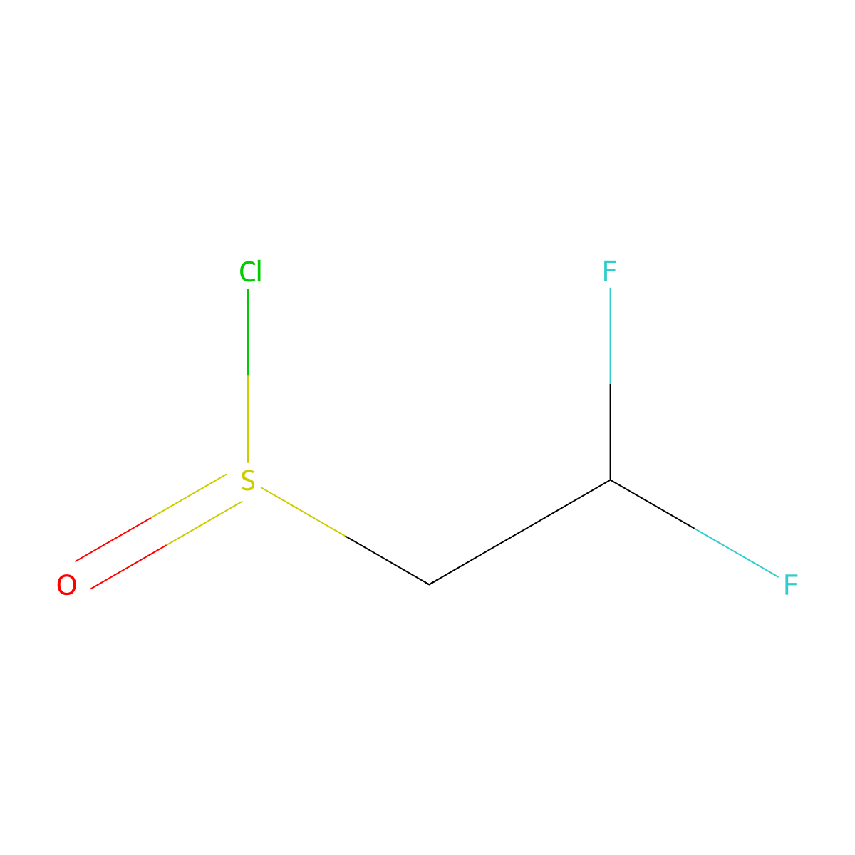 2,2-Difluoroethane-1-sulfinyl chloride molecular structure, CAS 2107643-48-9