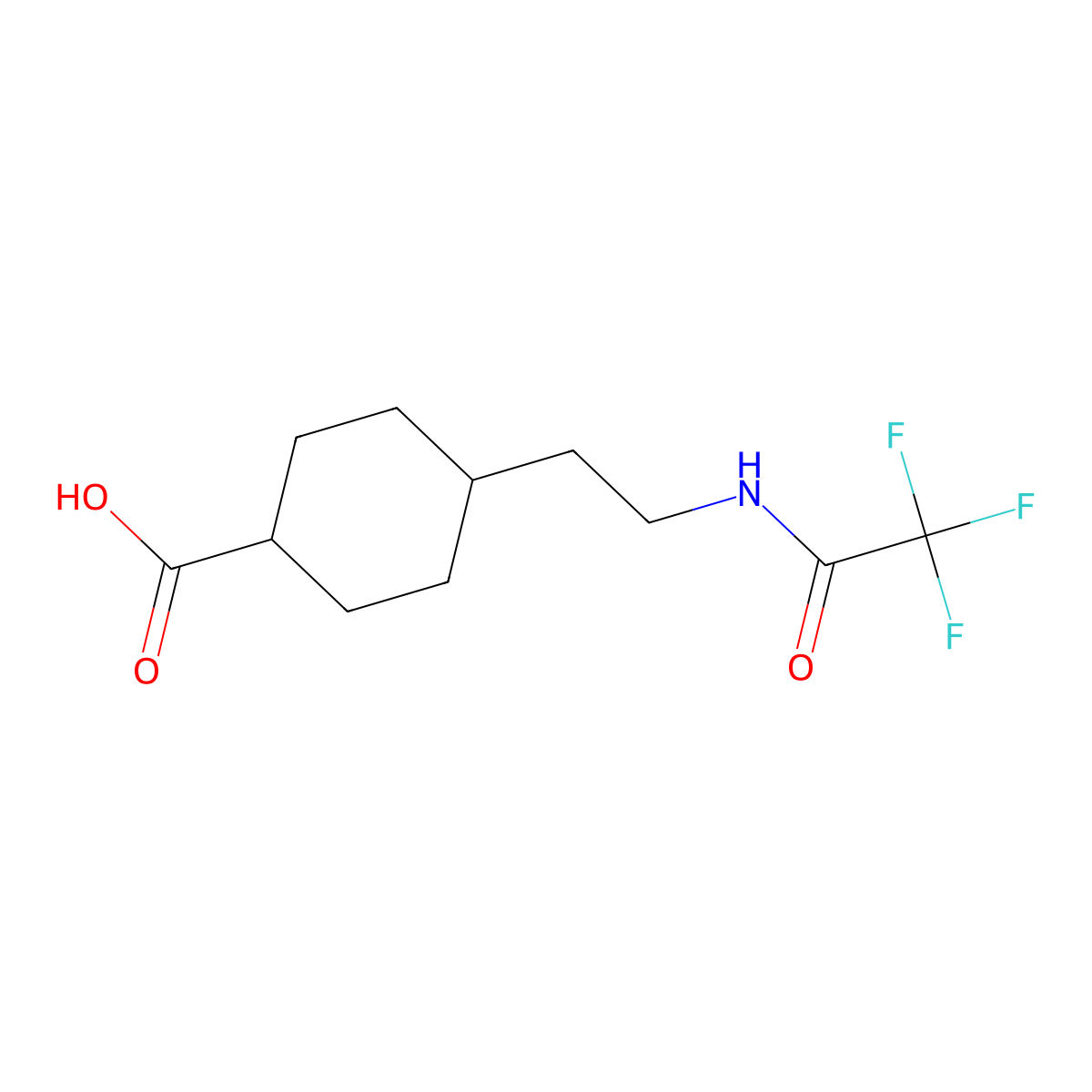 4-[2-(Trifluoroacetamido)ethyl]cyclohexane-1-carboxylic acid molecular structure, CAS 2107667-59-2