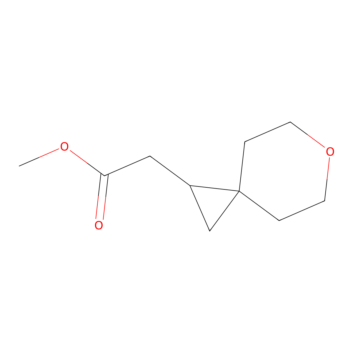 Methyl 2-{6-oxaspiro[2.5]octan-1-yl}acetate molecular structure, CAS 2107688-35-5