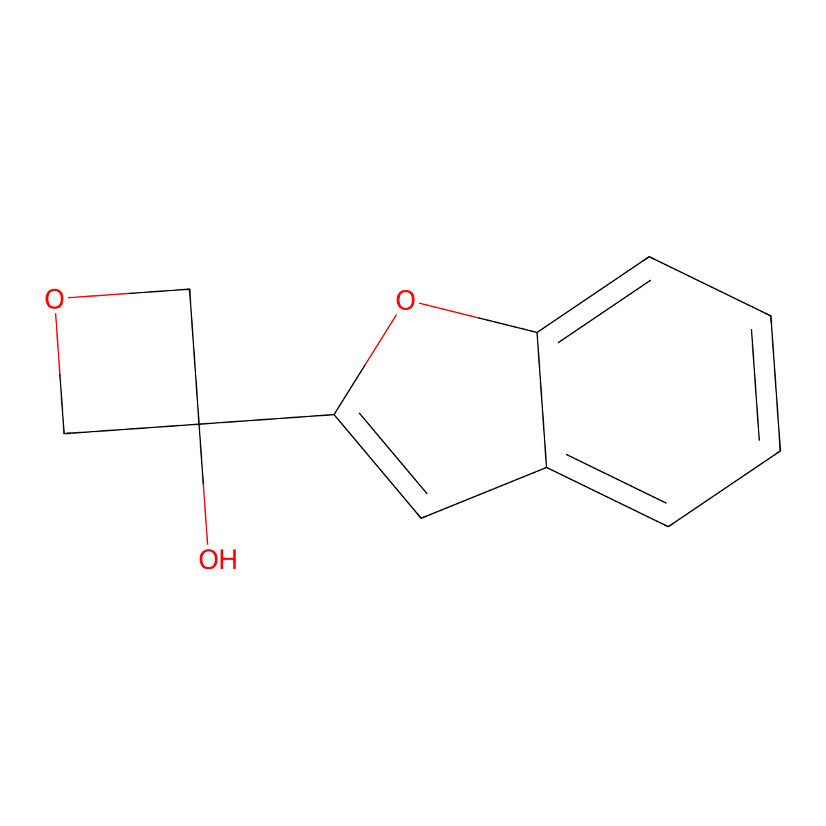 3-(Benzofuran-2-yl)oxetan-3-ol molecular structure, CAS 2107706-65-8