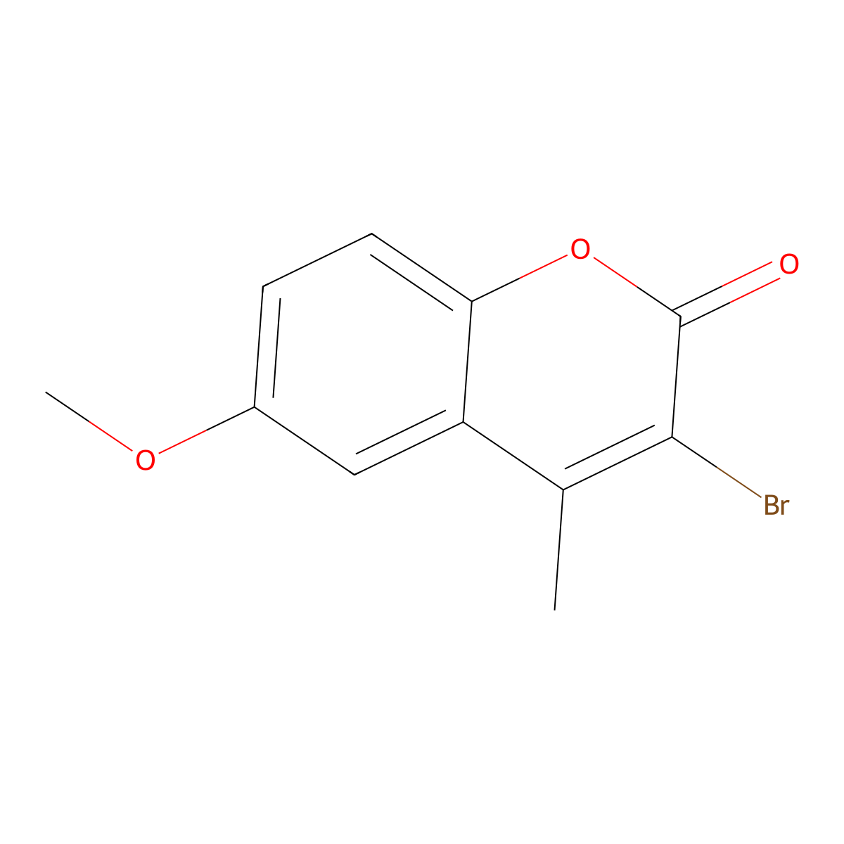 3-Bromo-6-methoxy-4-methyl-chromen-2-one molecular structure, CAS 210772-04-6