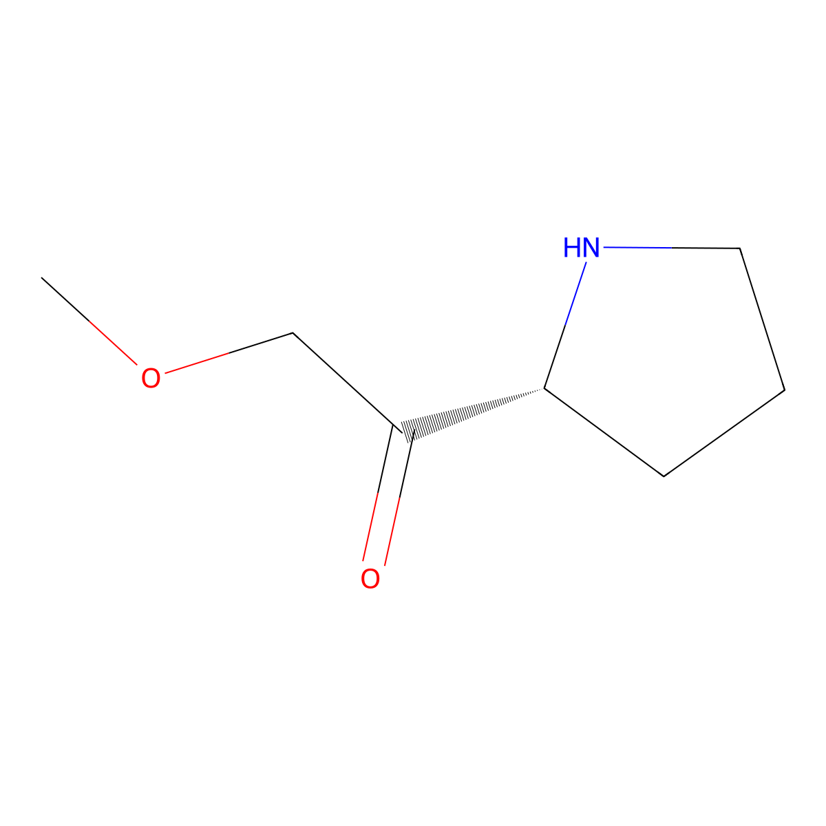 2-methoxy-1-[(2R)-pyrrolidin-2-yl]ethan-1-one molecular structure, CAS 2107777-37-5