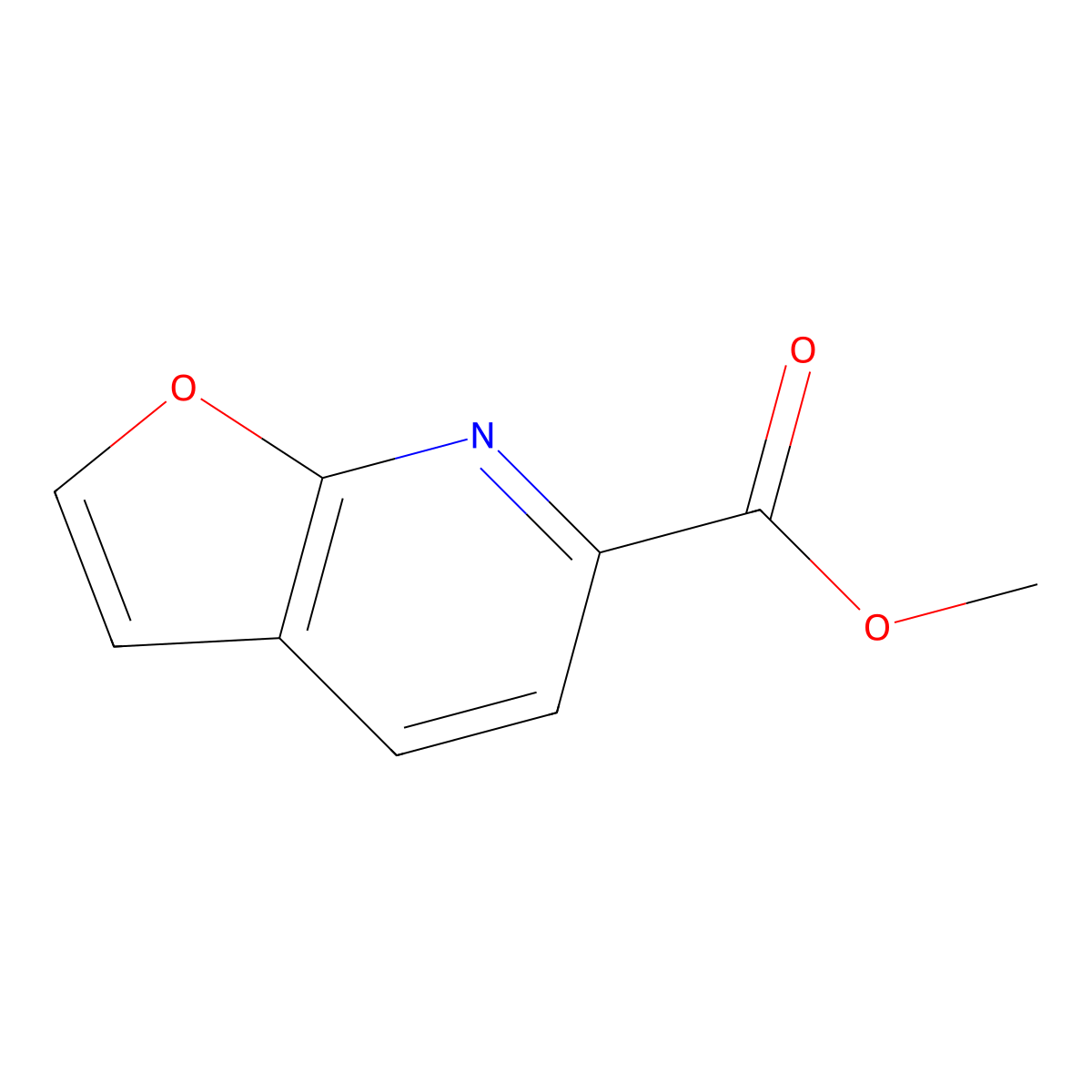Methyl furo[2,3-b]pyridine-6-carboxylate molecular structure, CAS 2107799-62-0