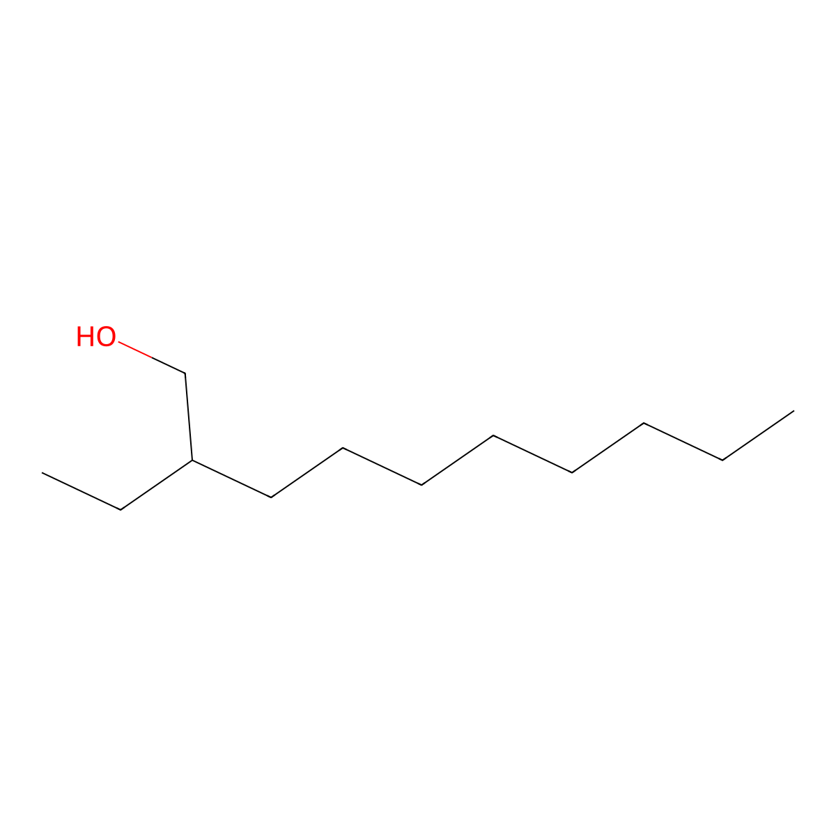 1-Decanol, 2-ethyl- molecular structure, CAS 21078-65-9
