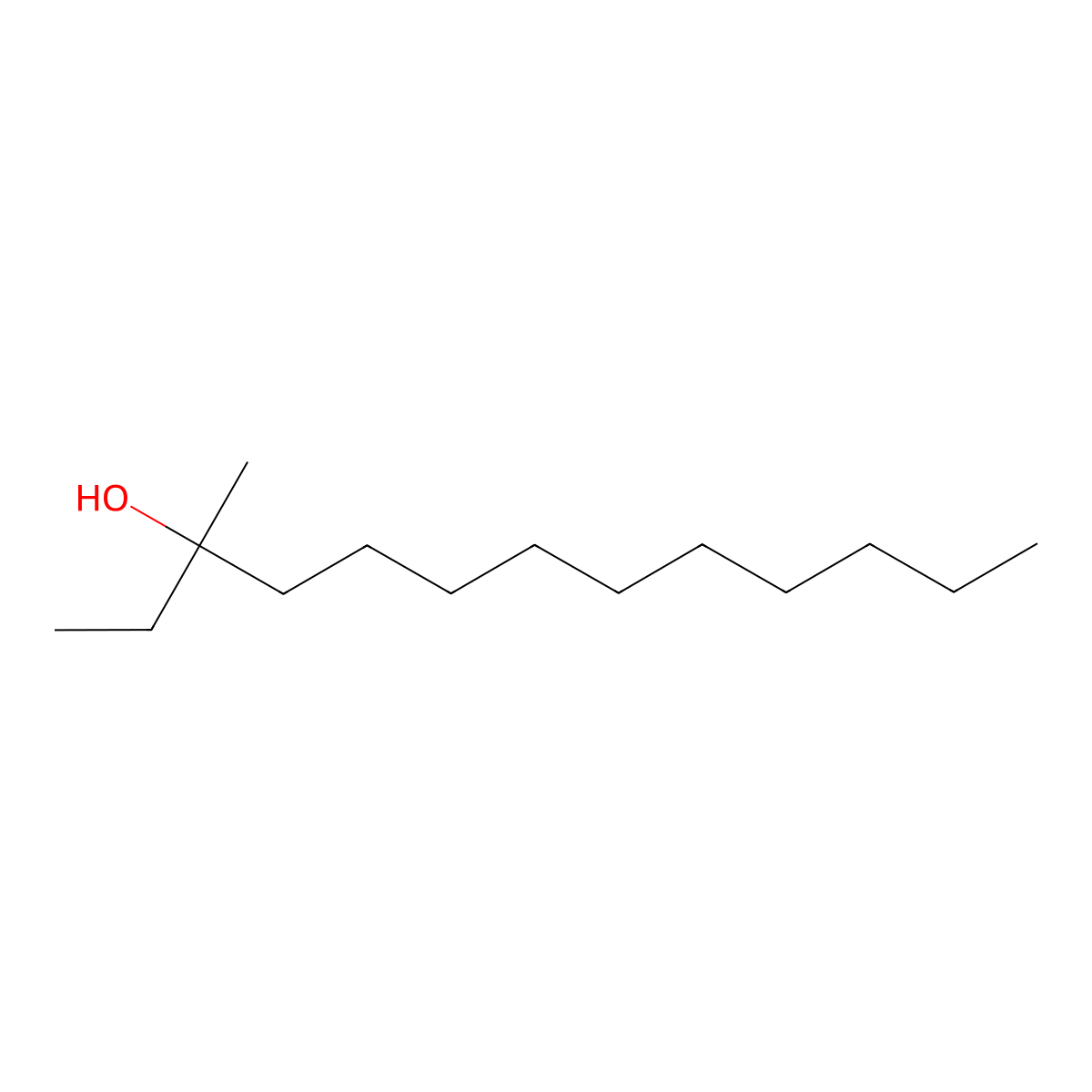 3-Methyltridecan-3-ol molecular structure, CAS 21078-76-2