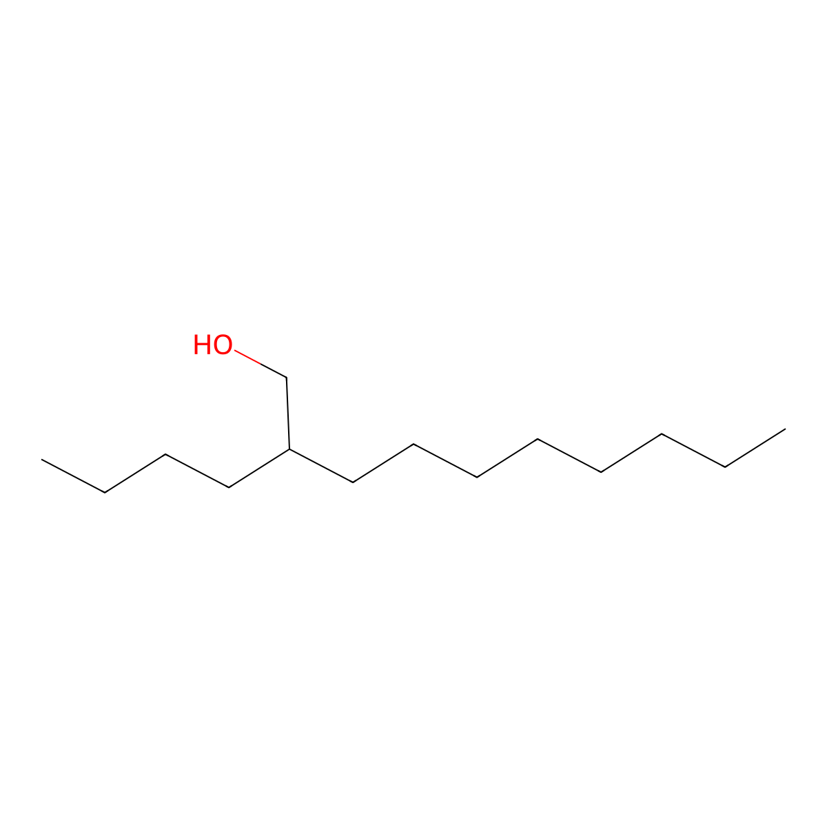 2-Butyldecanol molecular structure, CAS 21078-81-9