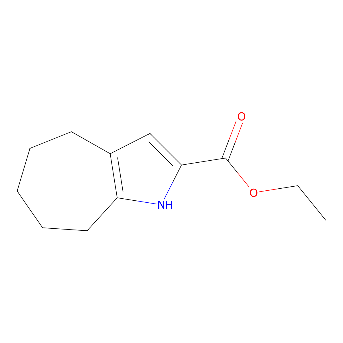 Ethyl 1,4,5,6,7,8-hexahydrocyclohepta[b]pyrrole-2-carboxylate molecular structure, CAS 2107836-53-1