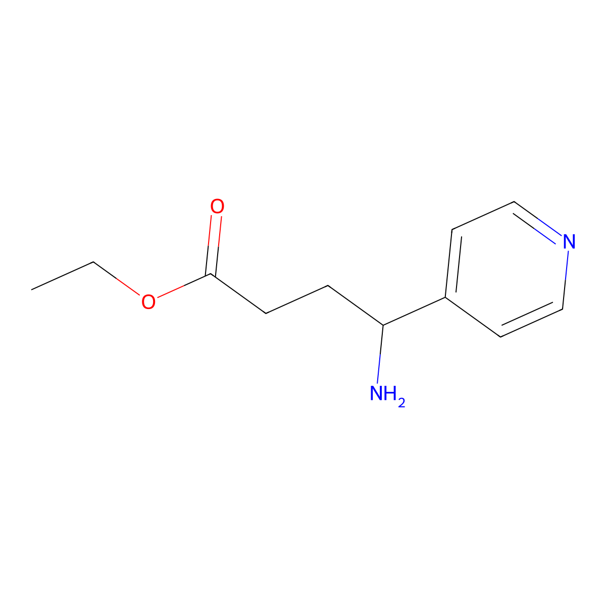 4-Amino-4-pyridin-4-yl-butyric acid ethyl ester molecular structure, CAS 2107882-52-8