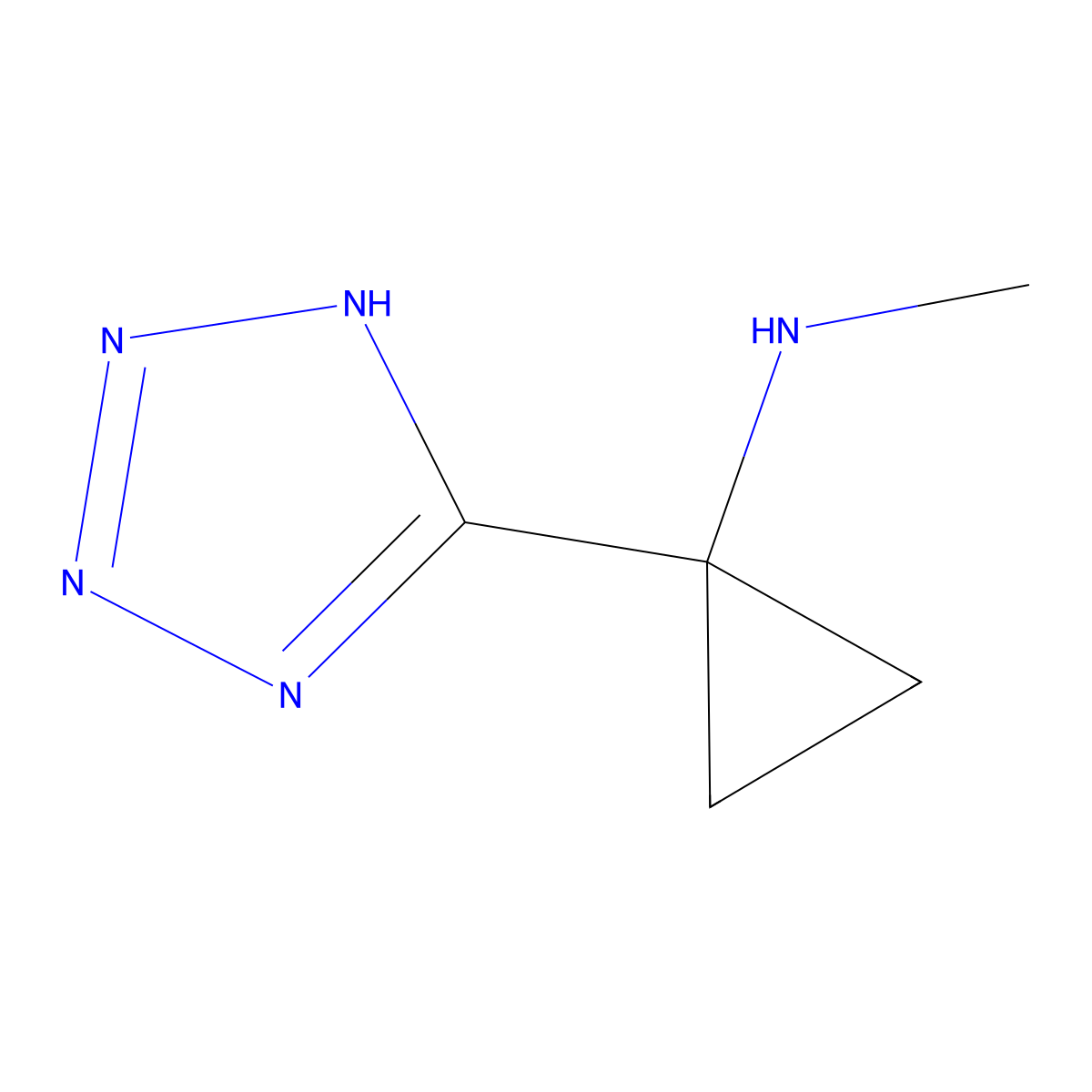 n-Methyl-1-(1h-1,2,3,4-tetrazol-5-yl)cyclopropan-1-amine molecular structure, CAS 2107913-09-5