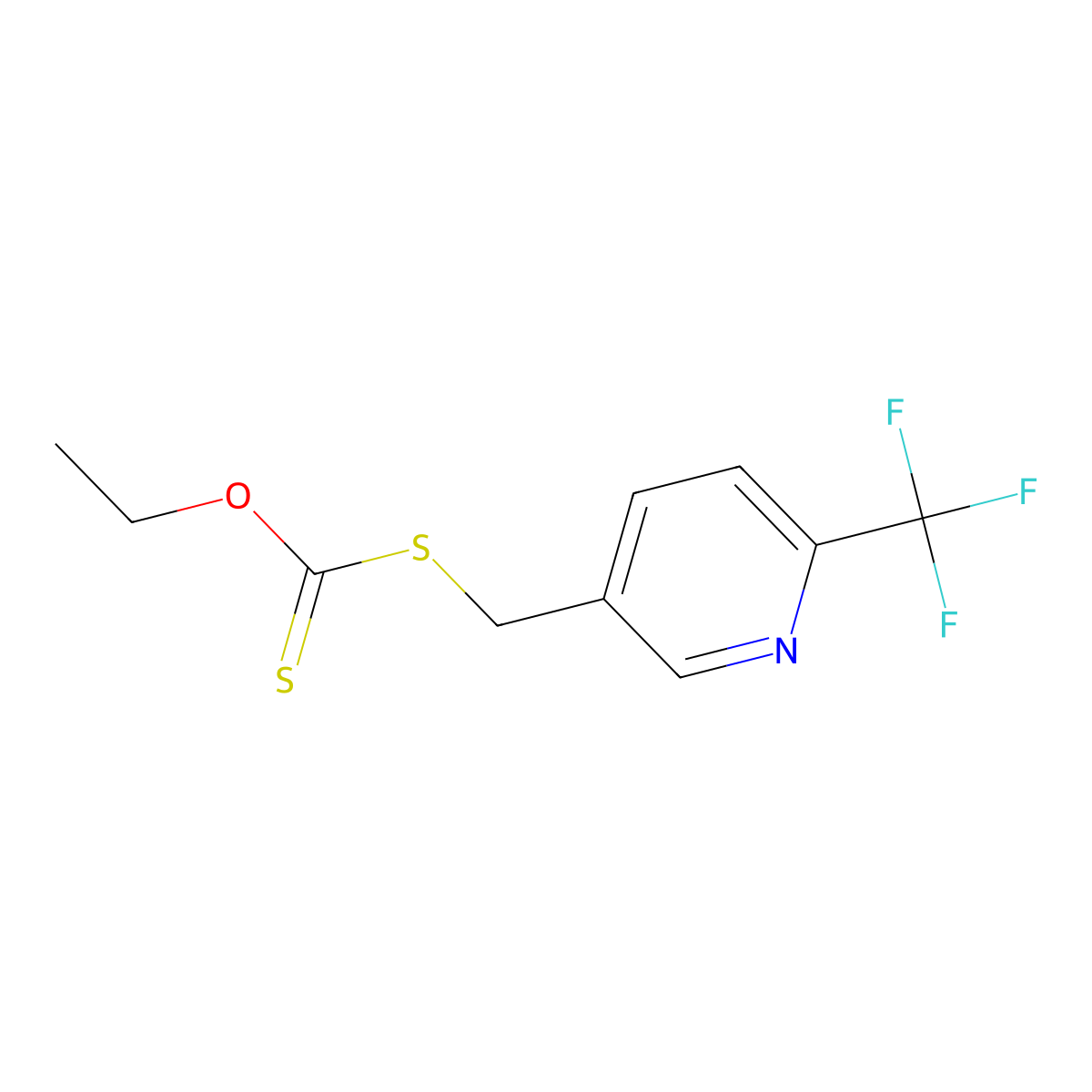 O-Ethyl S-((6-(trifluoromethyl)pyridin-3-yl)methyl) carbonodithioate molecular structure, CAS 2107987-82-4