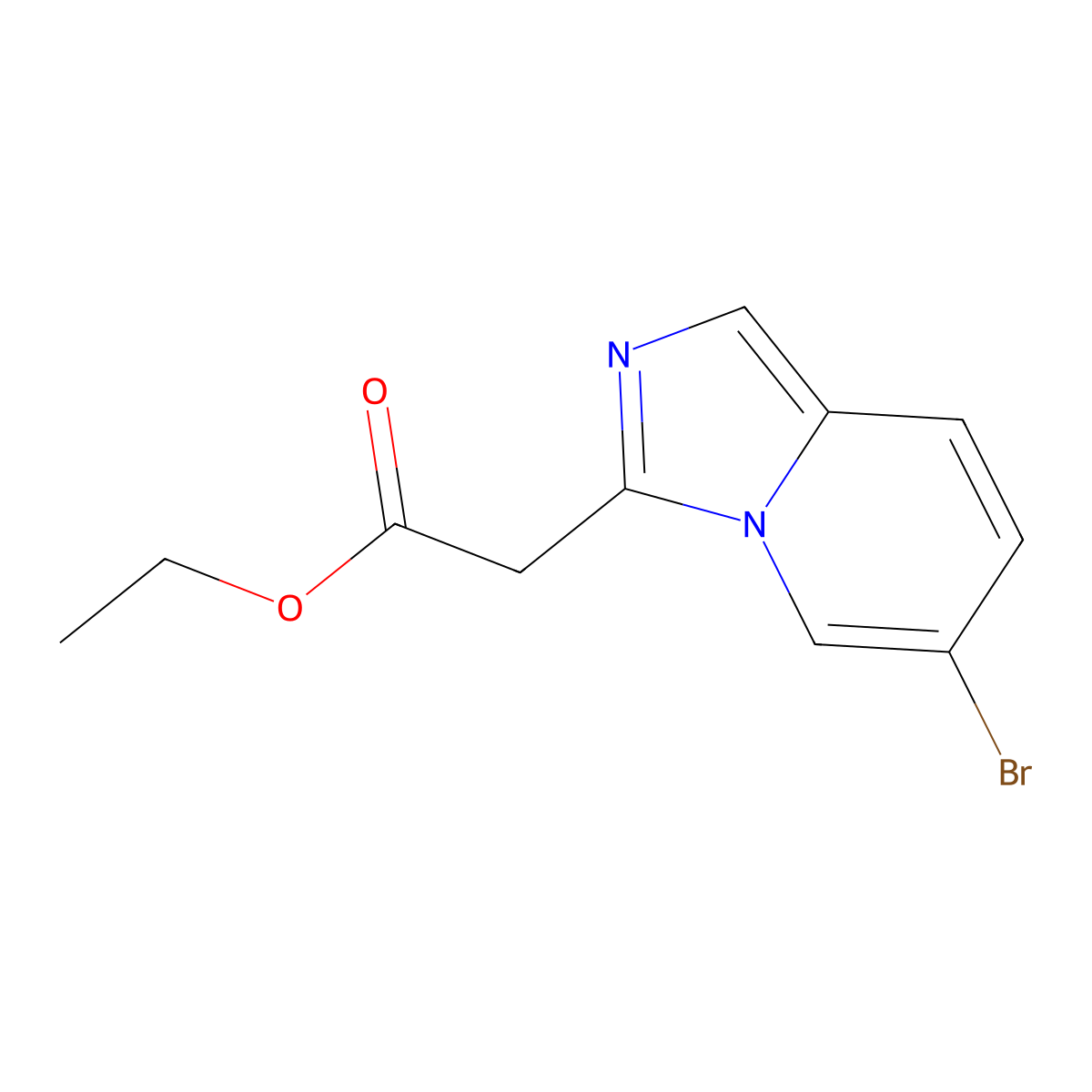 Ethyl 2-(6-bromoimidazo[1,5-A]pyridin-3-YL)acetate molecular structure, CAS 2107992-55-0