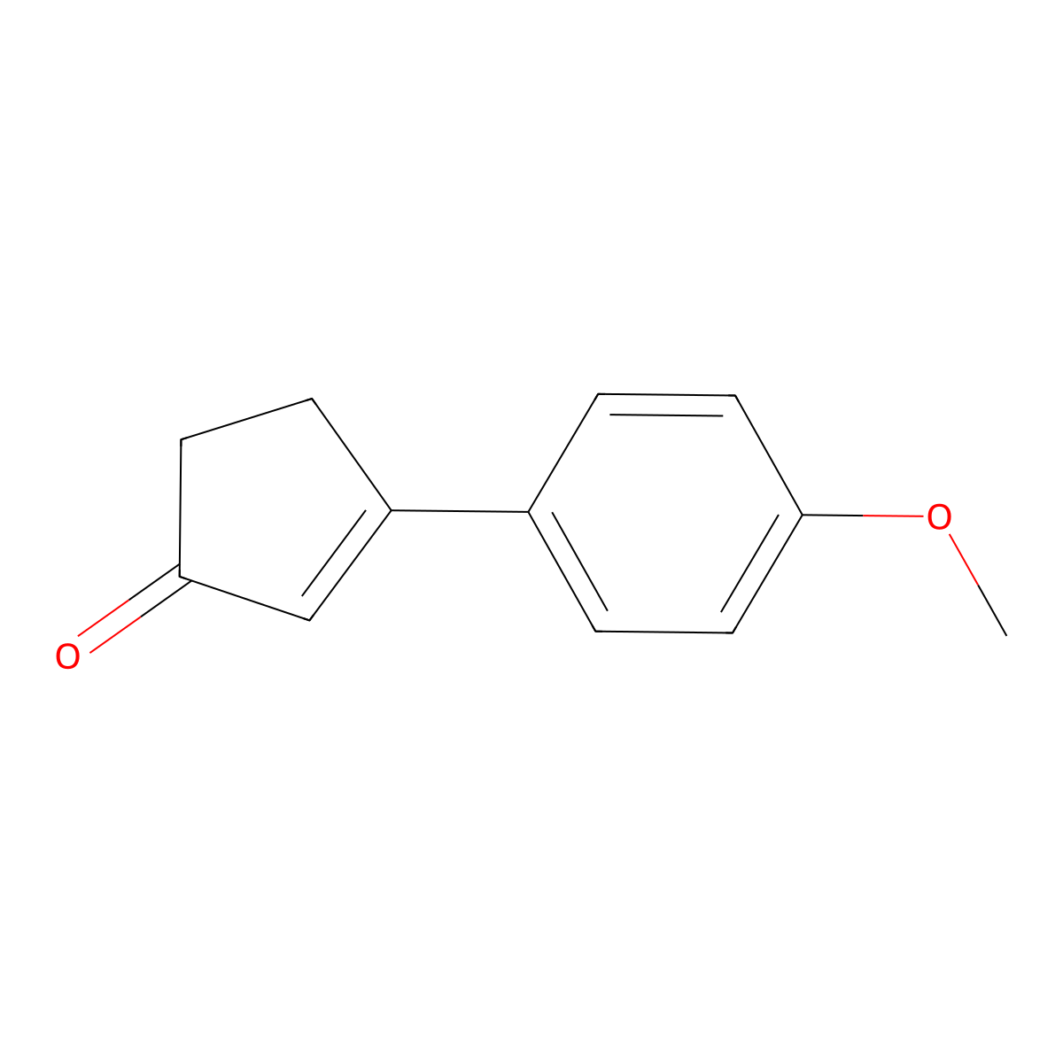 3-(4-Methoxyphenyl)cyclopent-2-en-1-one molecular structure, CAS 2108-53-4