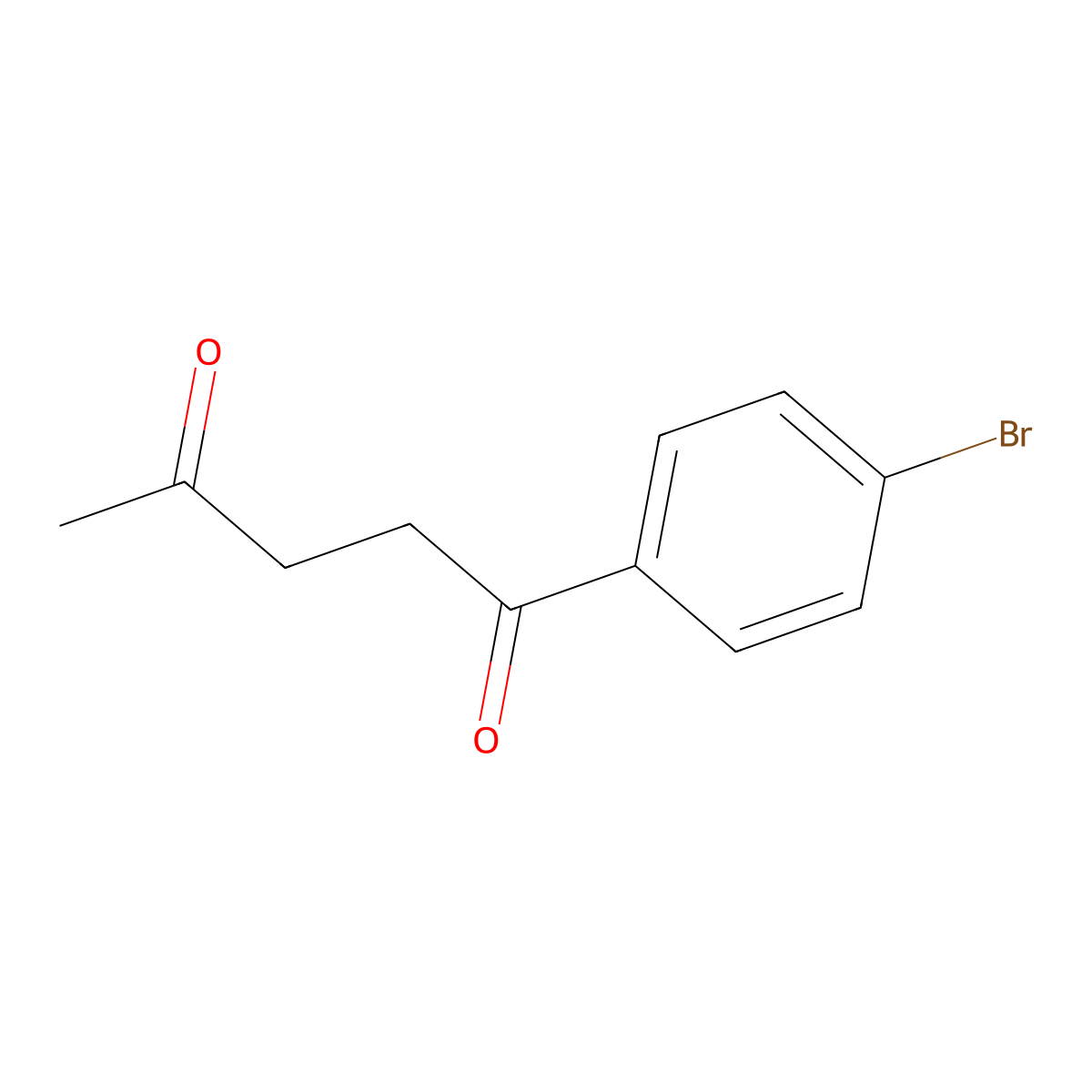 1-(4-Bromophenyl)pentane-1,4-dione molecular structure, CAS 2108-56-7