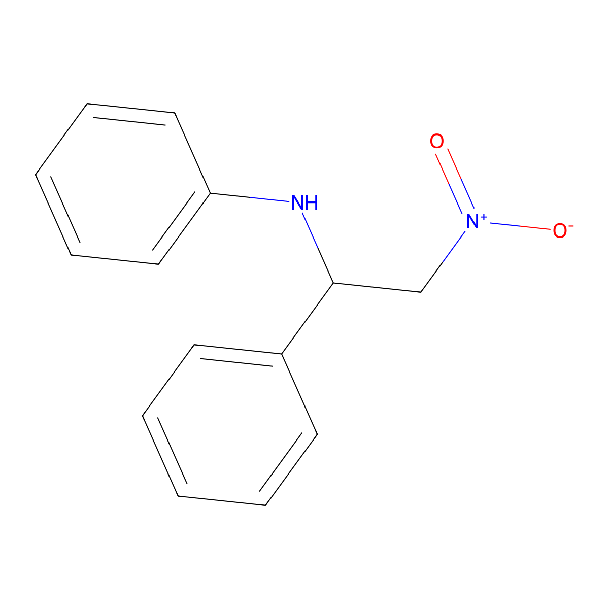 N-(2-nitro-1-phenylethyl)aniline molecular structure, CAS 21080-09-1