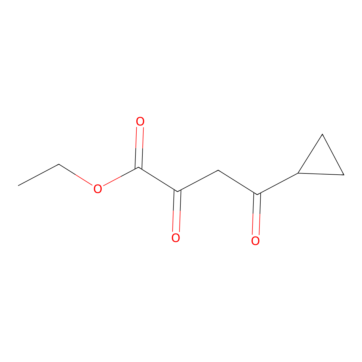Ethyl 4-cyclopropyl-2,4-dioxobutanoate molecular structure, CAS 21080-80-8