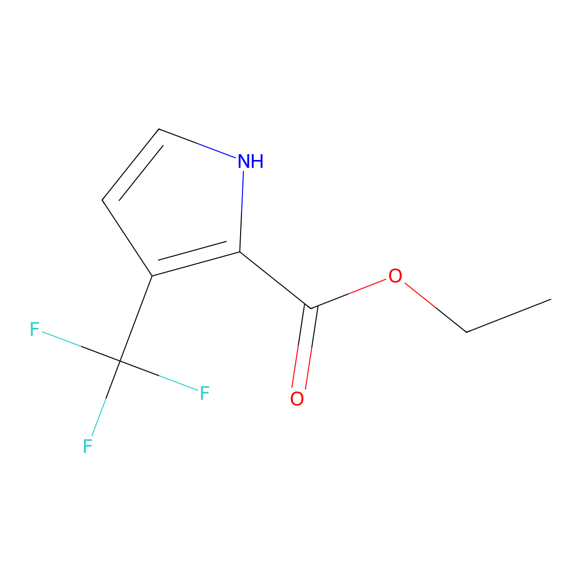 ethyl 3-(trifluoromethyl)-1H-pyrrole-2-carboxylate molecular structure, CAS 2108025-58-5