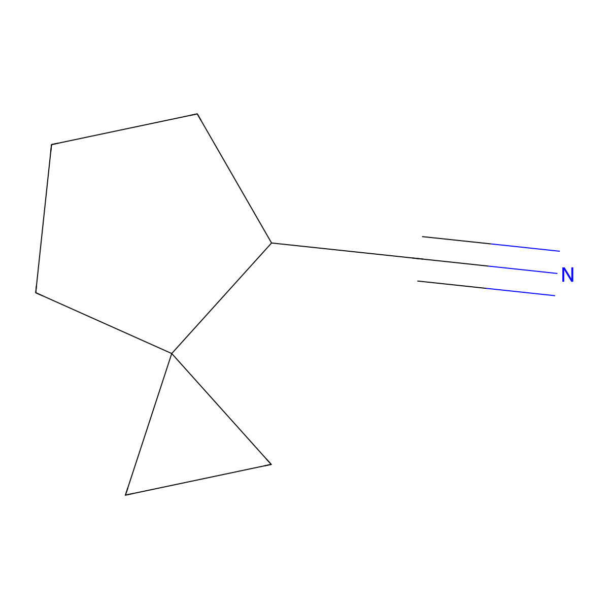 Spiro[2.4]heptane-4-carbonitrile molecular structure, CAS 2108051-99-4