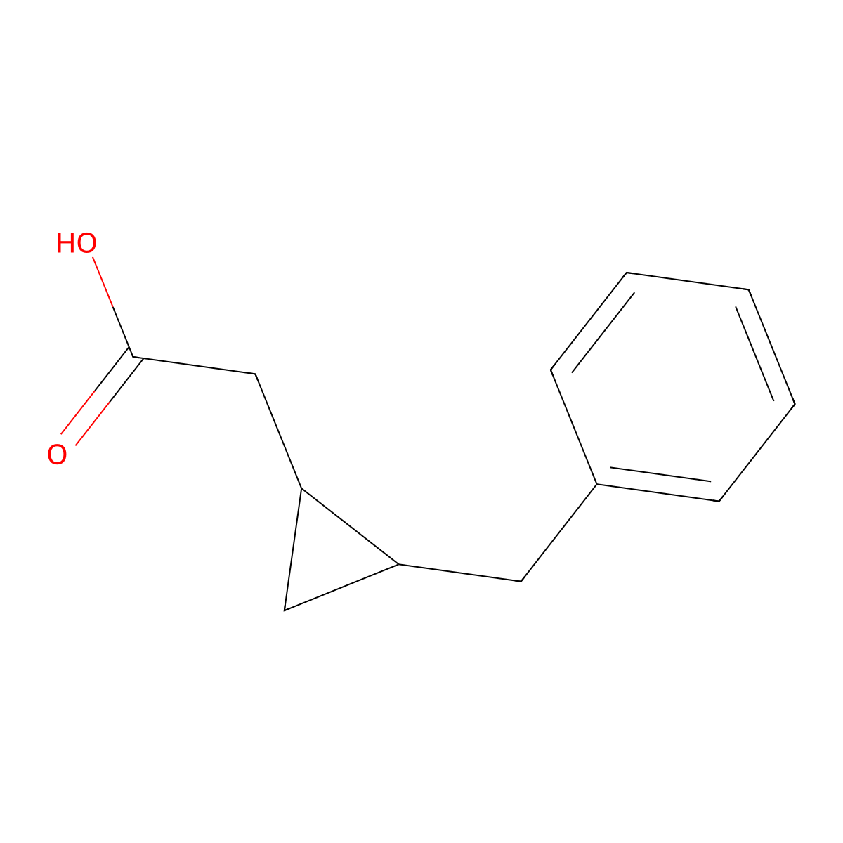 2-(2-Benzylcyclopropyl)acetic acid molecular structure, CAS 2108079-00-9