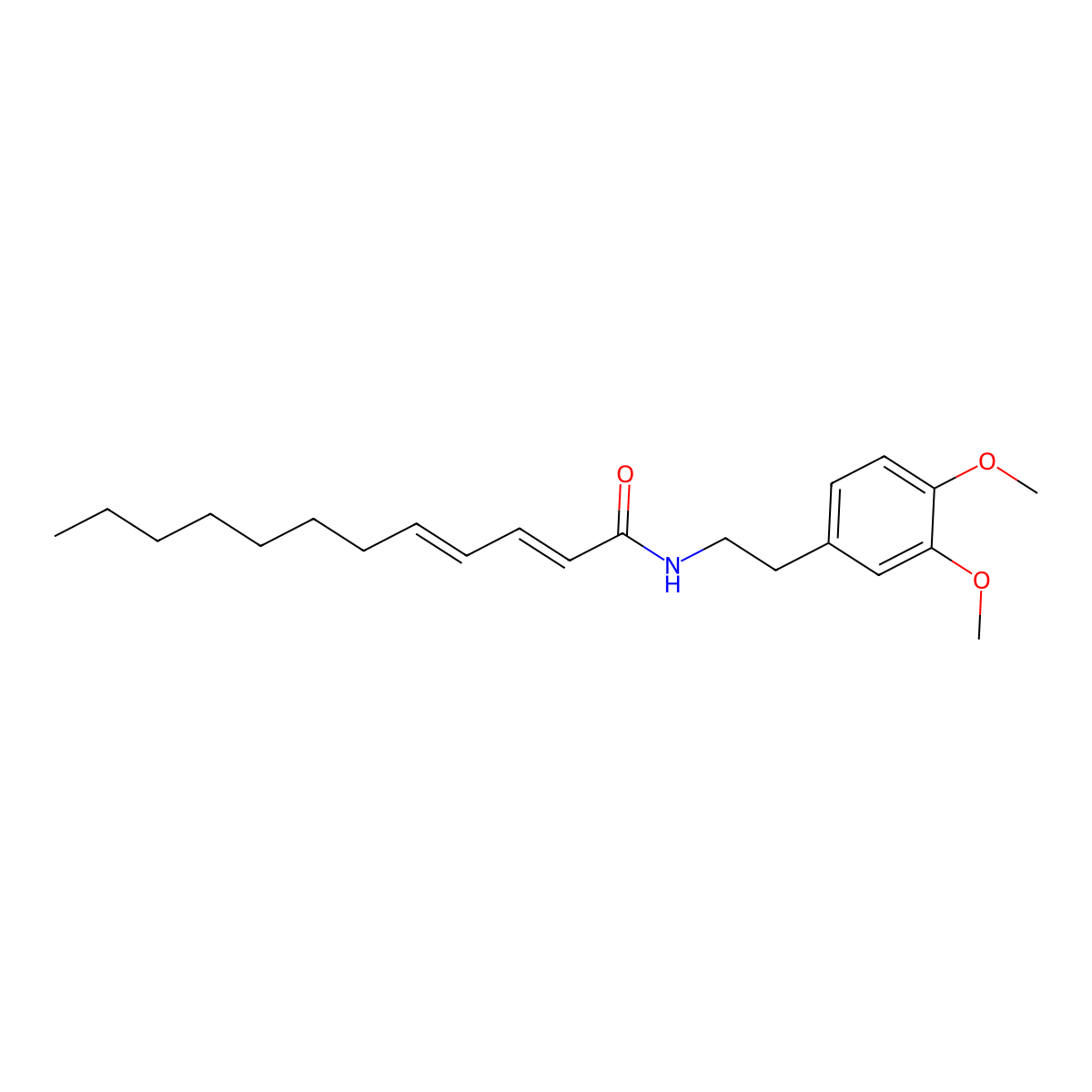 N-[2-(3,4-dimethoxyphenyl)ethyl]dodeca-2,4-dienamide molecular structure, CAS 2108100-73-6