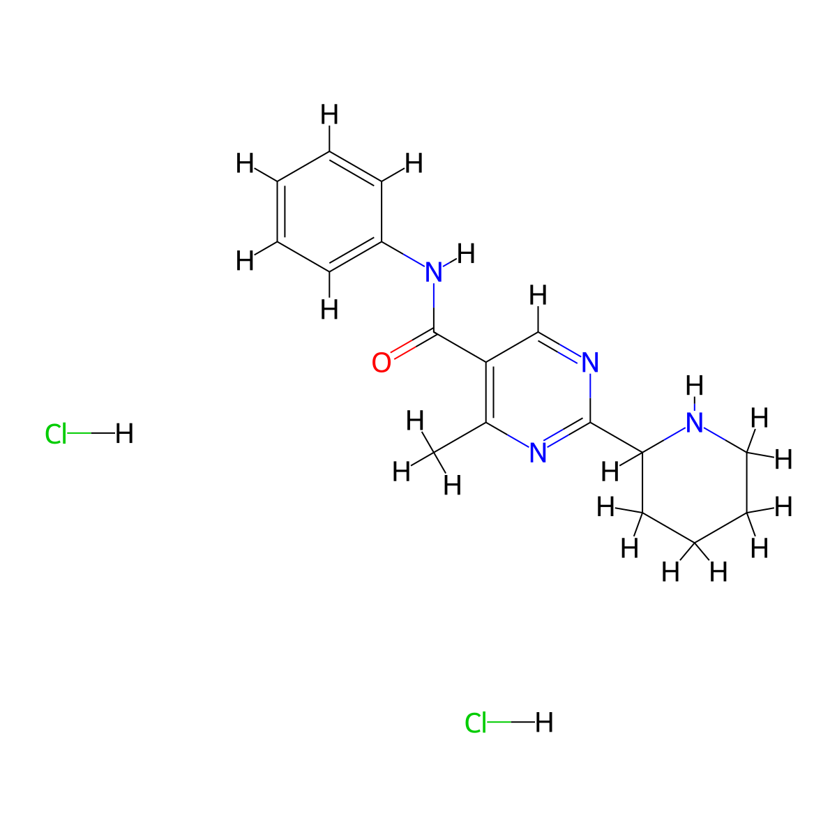 4-Methyl-N-phenyl-2-piperidin-2-ylpyrimidine-5-carboxamide dihydrochloride molecular structure, CAS 2108138-88-9