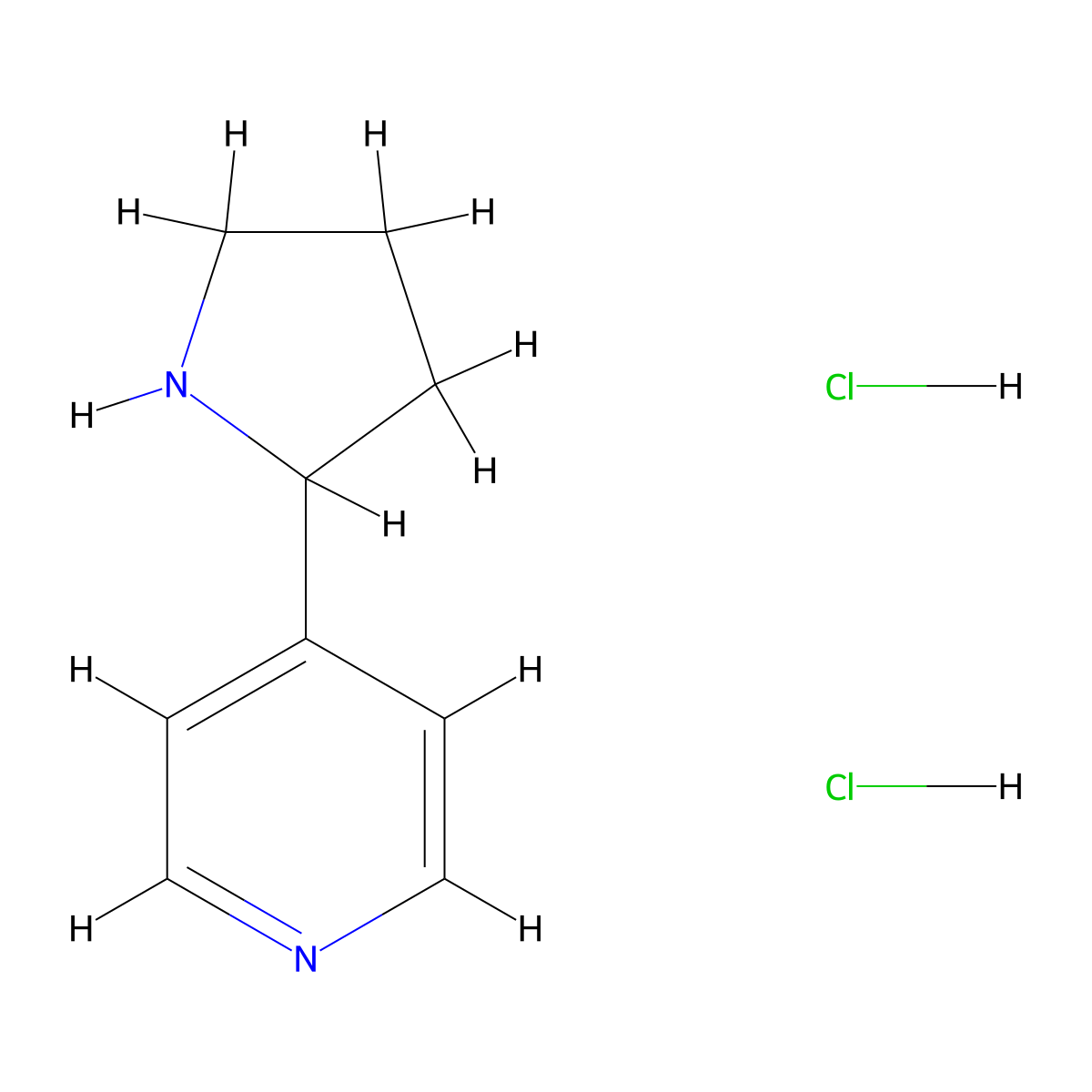 4-(Pyrrolidin-2-yl)pyridine dihydrochloride molecular structure, CAS 2108138-91-4