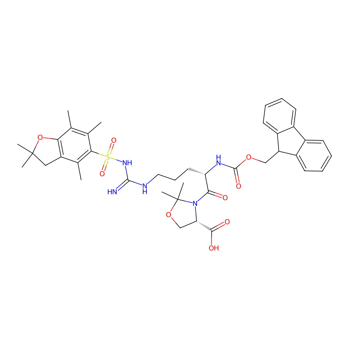 Fmoc-Arg(Pbf)-Ser(Psi(Me,Me)pro)-OH molecular structure, CAS 2108145-17-9