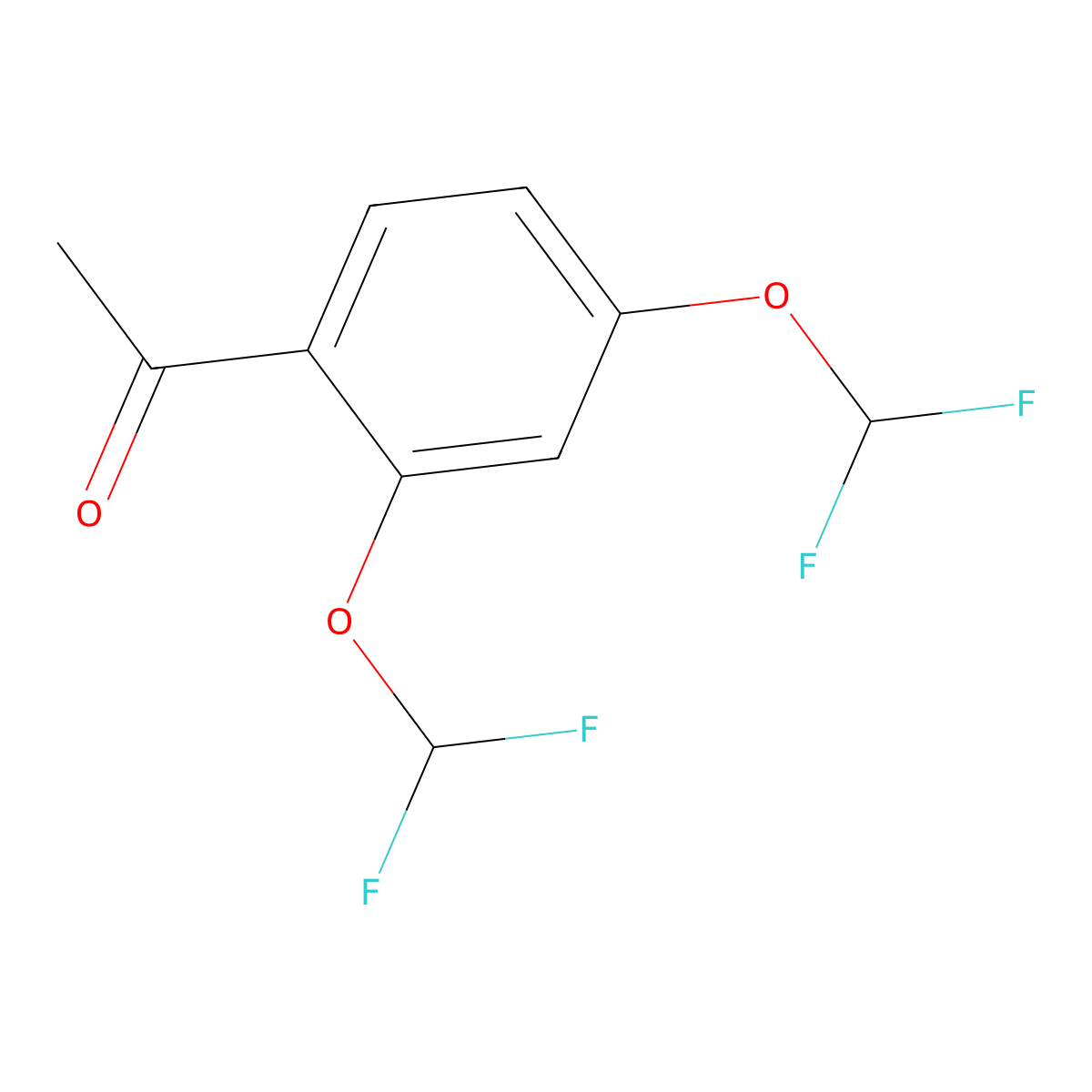 1-(2,4-Bis(difluoromethoxy)phenyl)ethan-1-one molecular structure, CAS 210816-49-2