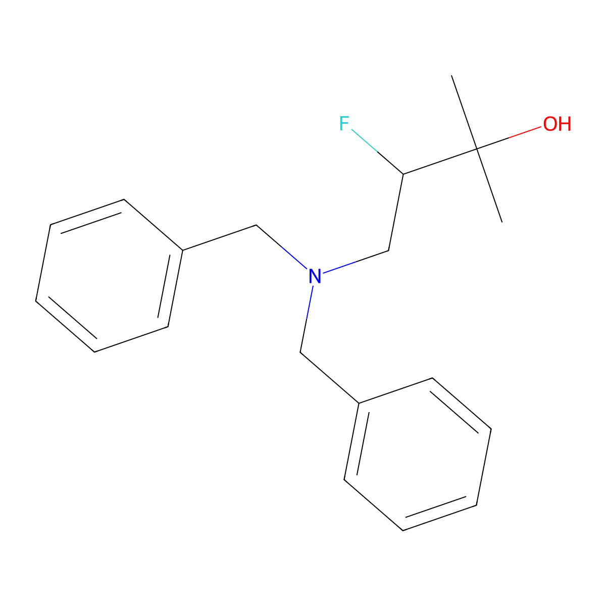 4-(Dibenzylamino)-3-fluoro-2-methyl-2-butanol molecular structure, CAS 2108176-83-4