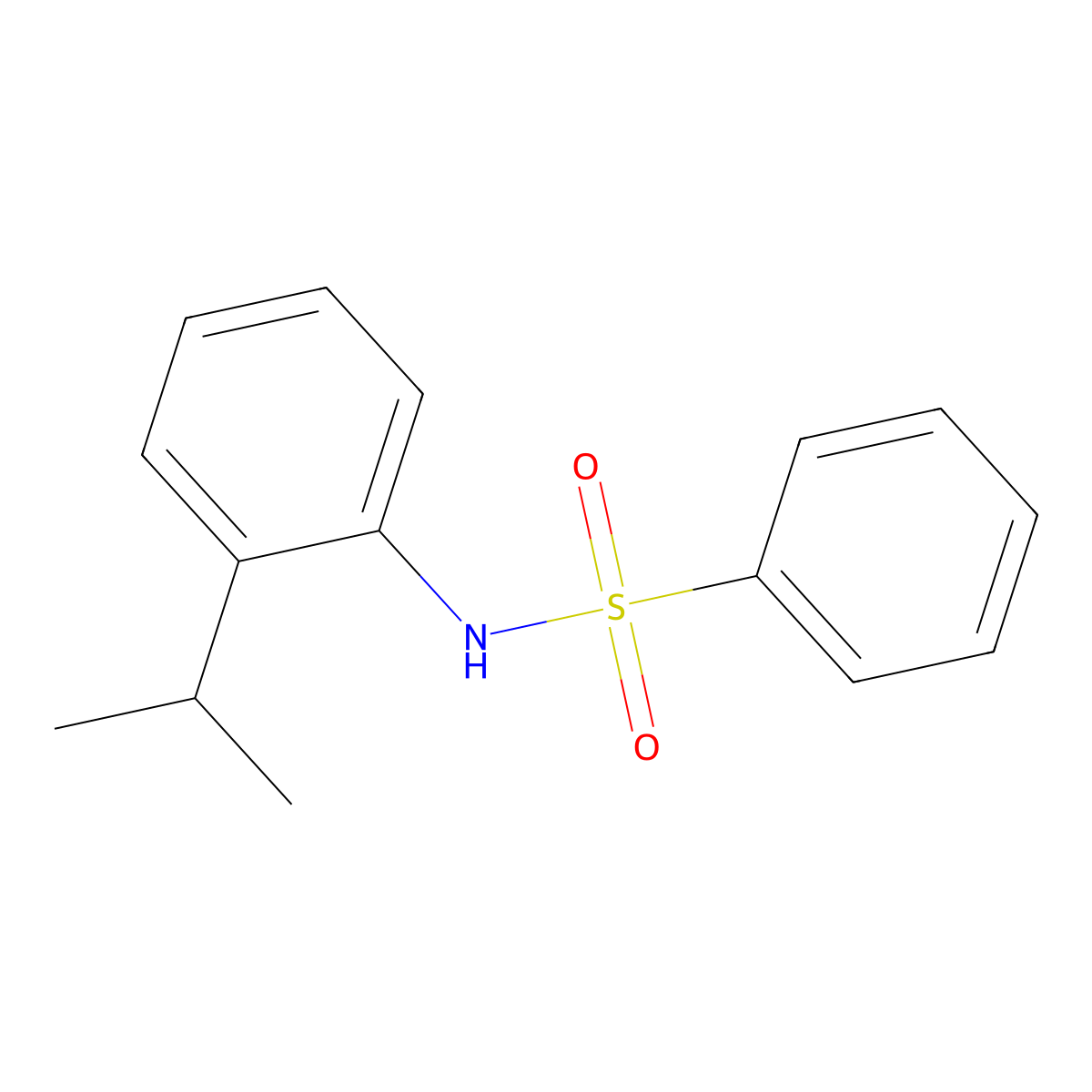 N-(2-isopropylphenyl)benzenesulfonamide molecular structure, CAS 210821-43-5