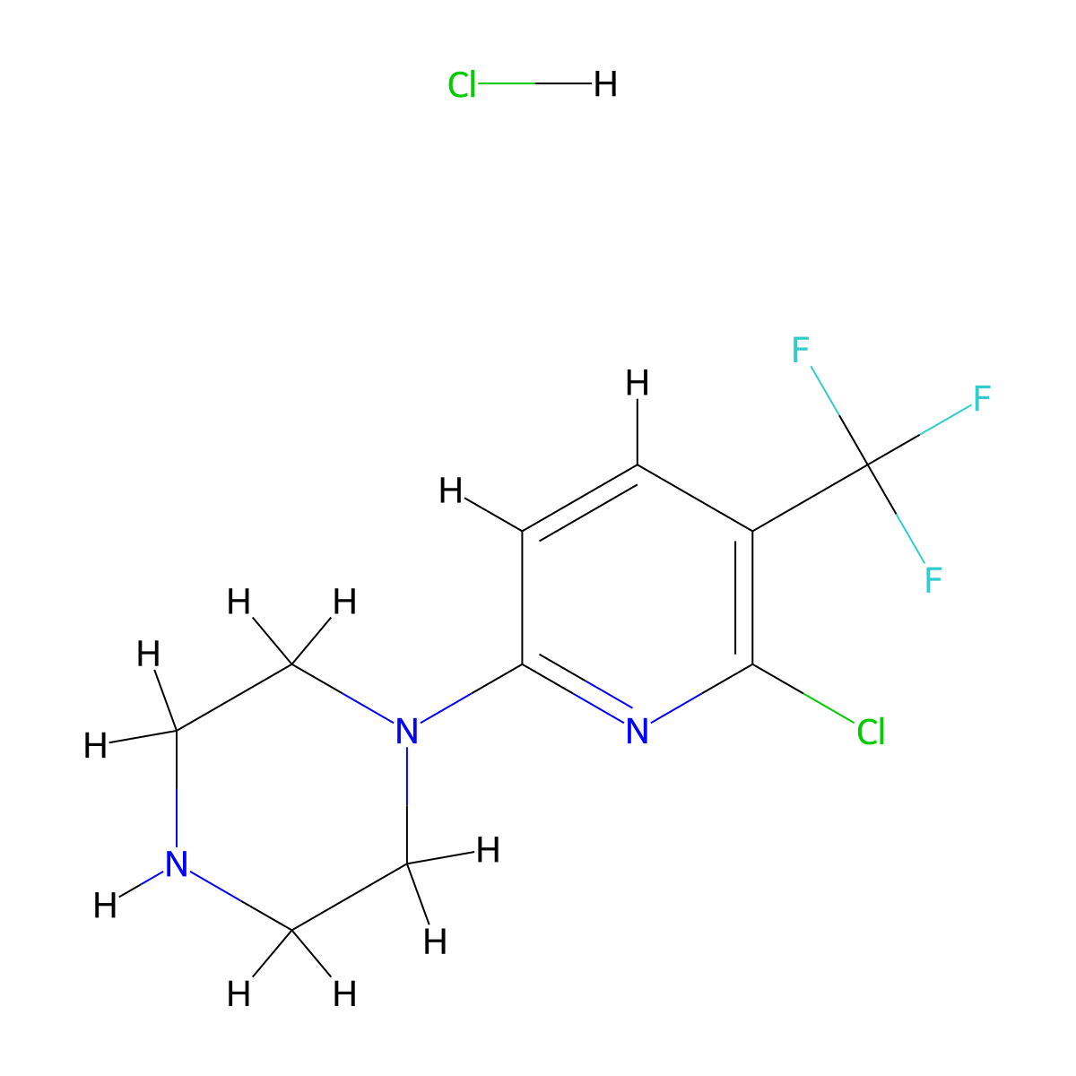 1-(6-Chloro-5-(trifluoromethyl)pyridin-2-YL)piperazine hydrochloride molecular structure, CAS 210821-63-9