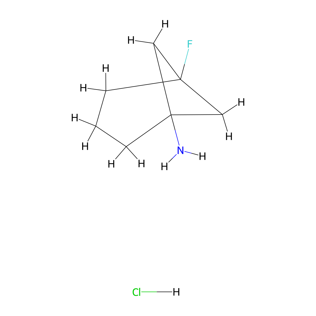 5-Fluorobicyclo[3.1.1]heptan-1-amine hydrochloride molecular structure, CAS 2108239-99-0