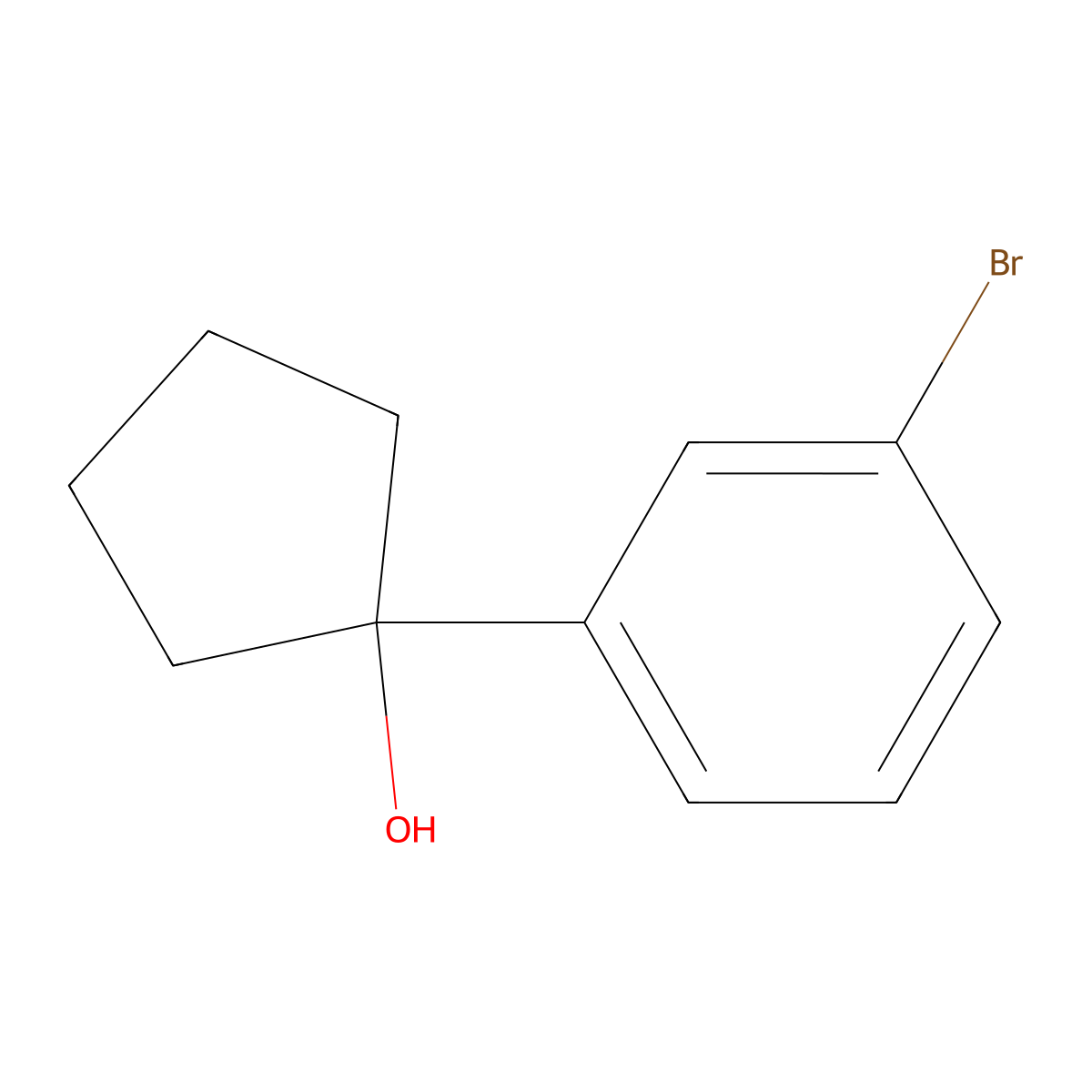 1-(3-Bromophenyl)cyclopentan-1-ol molecular structure, CAS 210826-69-0