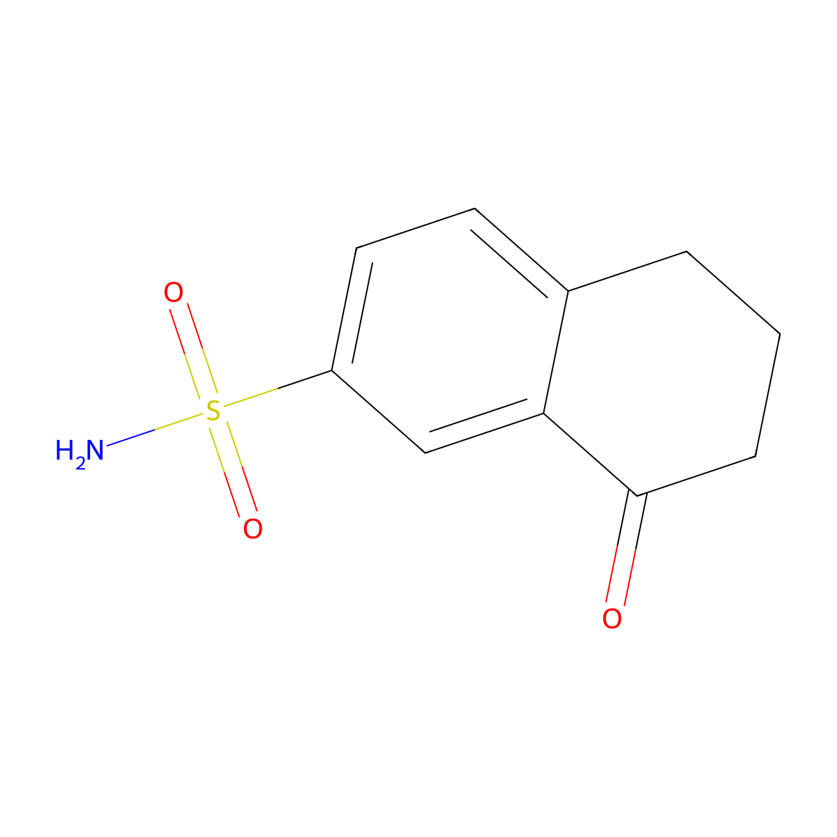 8-Oxo-5,6,7,8-tetrahydronaphthalene-2-sulfonamide molecular structure, CAS 210827-17-1