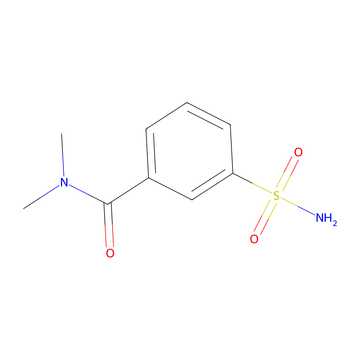 N,N-dimethyl-3-sulfamoylbenzamide molecular structure, CAS 210827-20-6