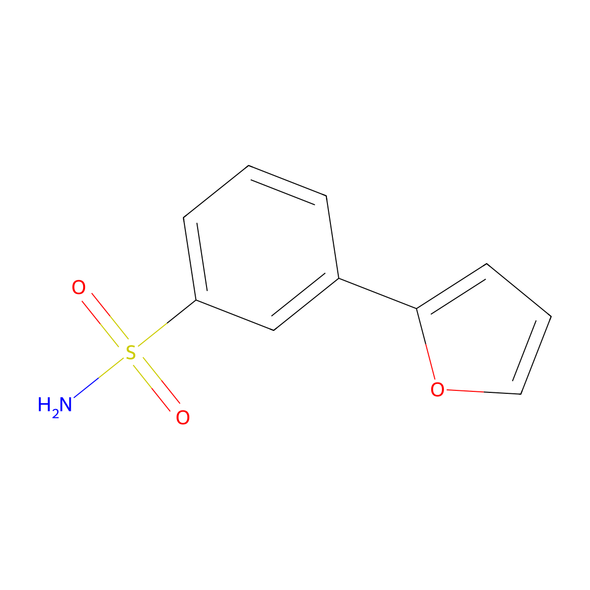 3-(2-Furanyl)benzenesulfonamide molecular structure, CAS 210827-28-4